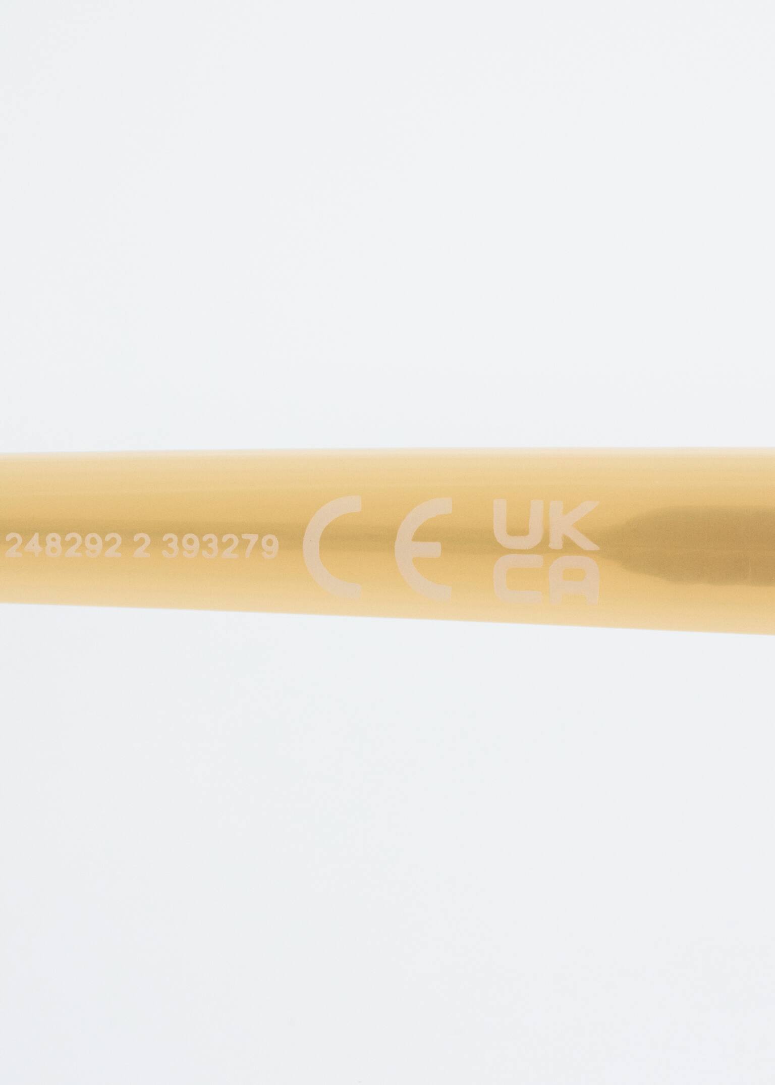 Slim Oval-Frame Sunglasses - Yellow/Brown - 5