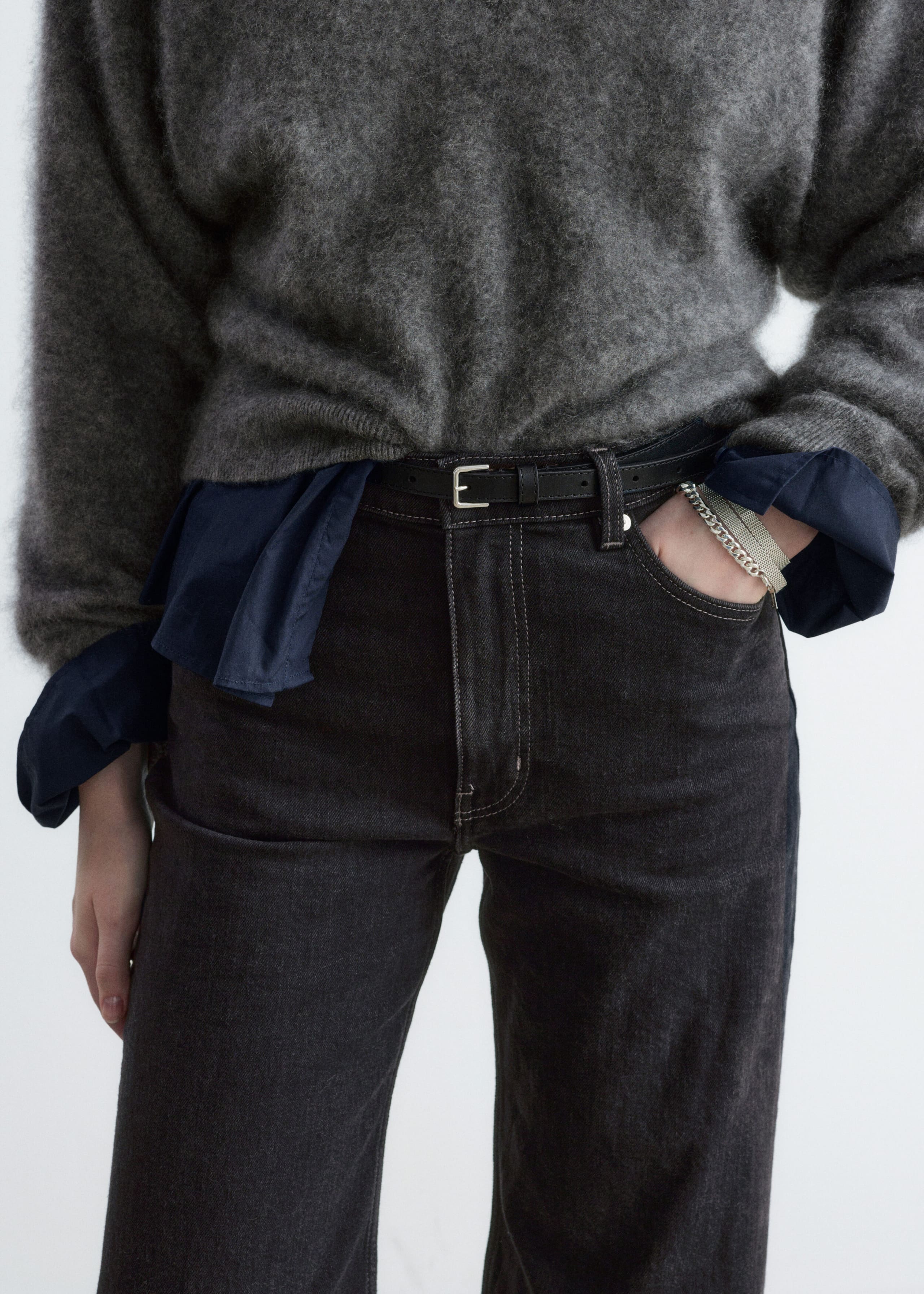Wide-Leg Jeans - Blue - Lookbook