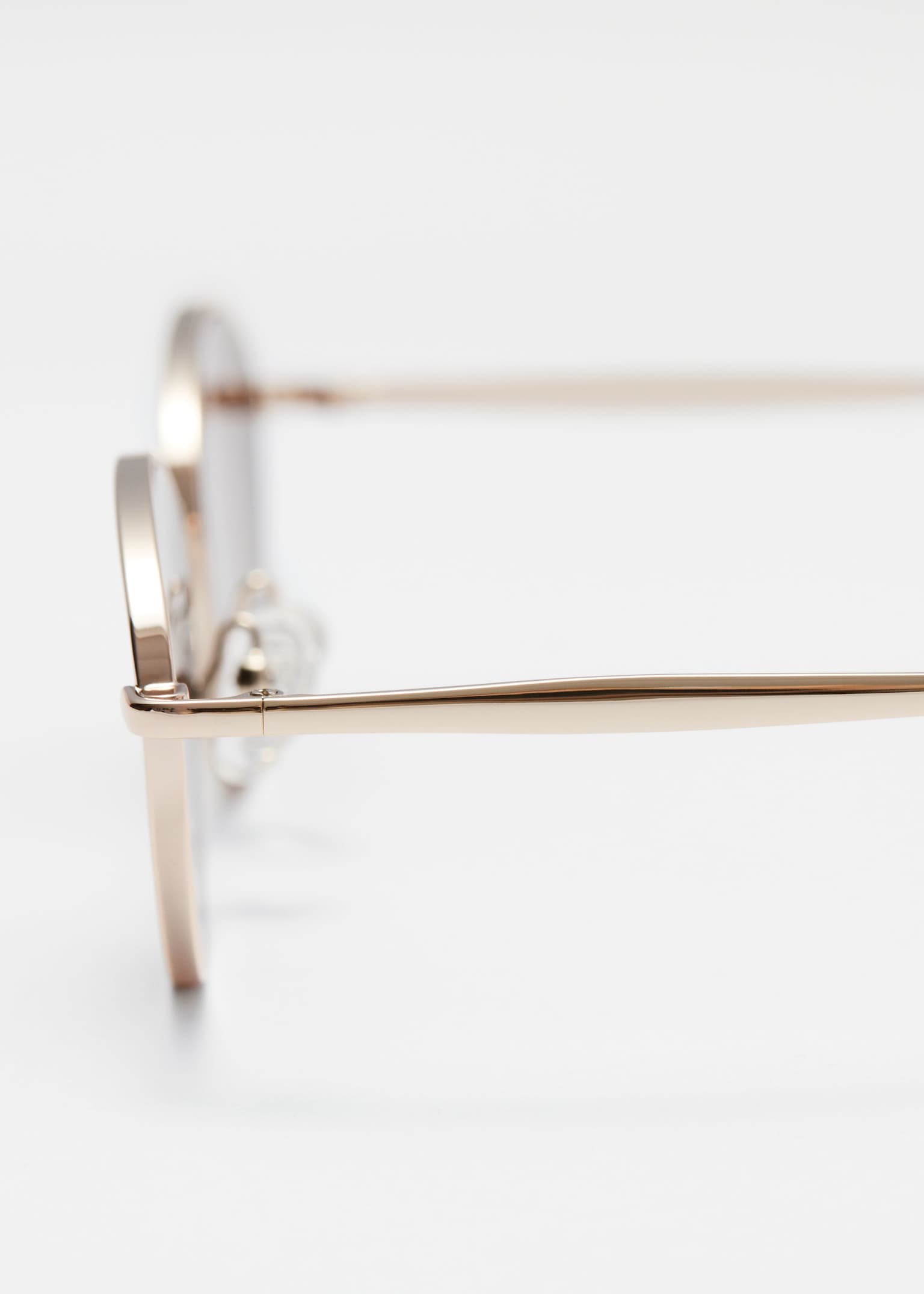 Ovale Sonnenbrille mit Metallgestell - Gold - 2