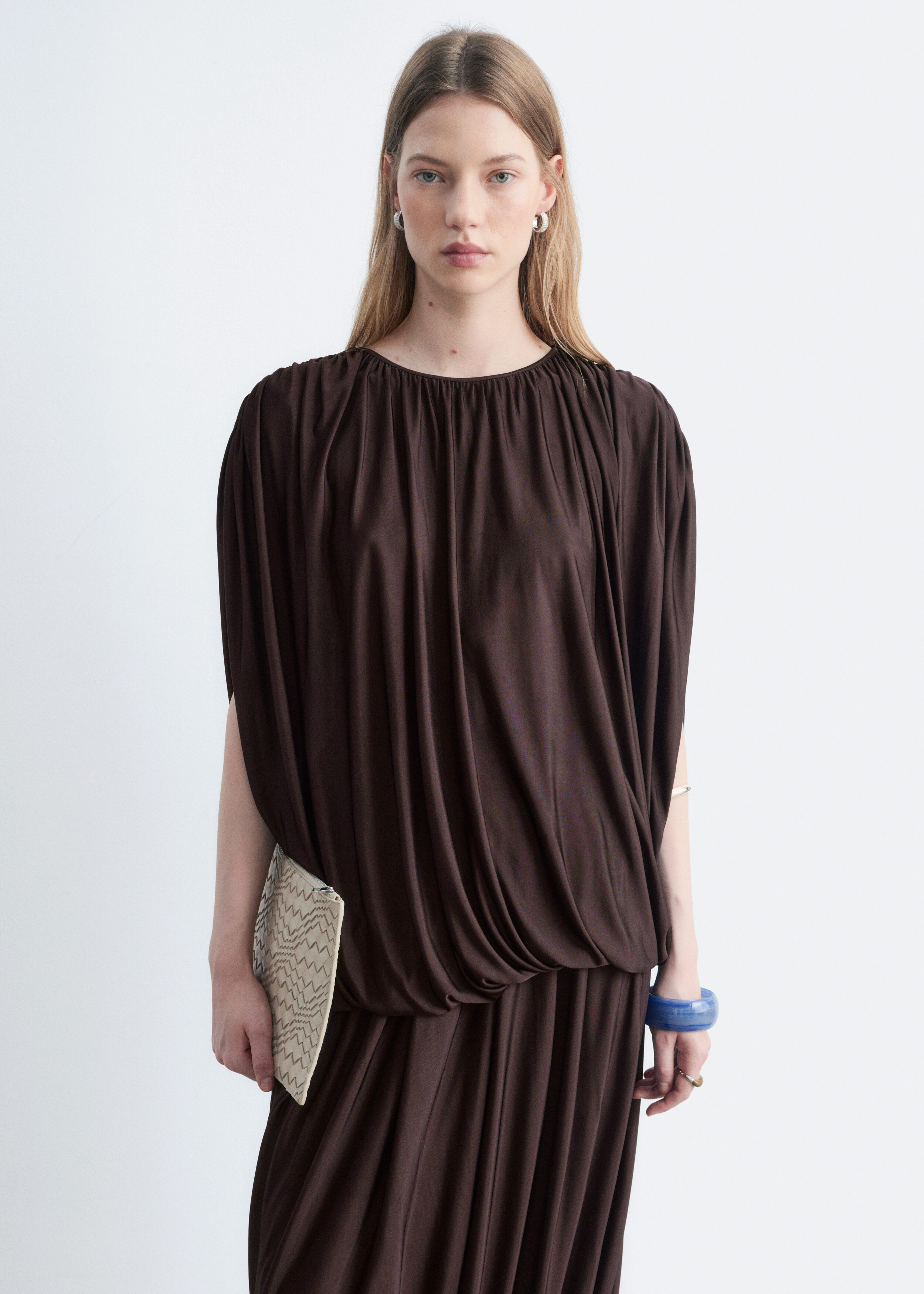 Draped Jersey Top