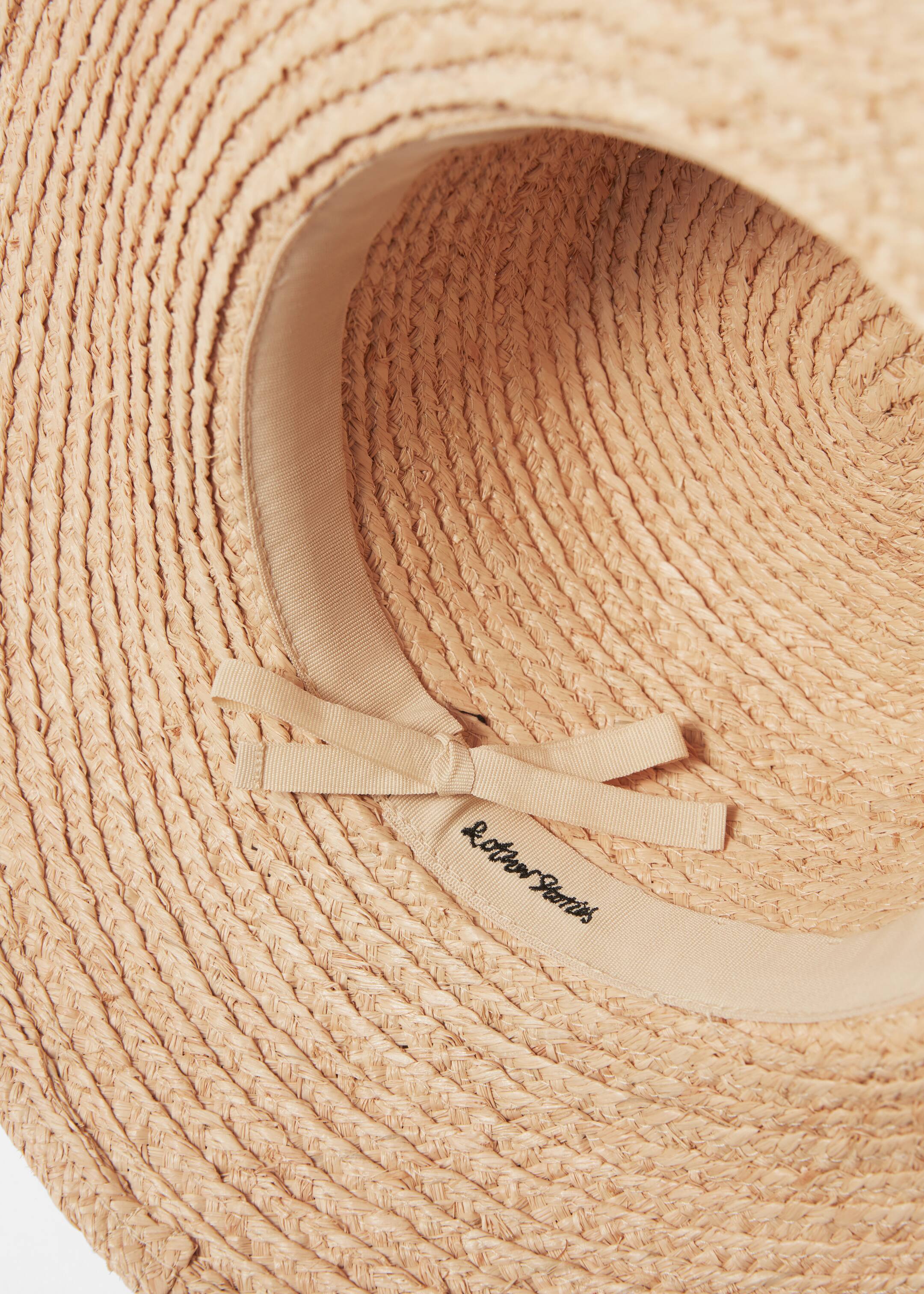 Zobrazit větší obrázek: Klobouk z rafie s grosgrainovým páskem - Přírodní sláma - ŽENY | H&M CZ 3