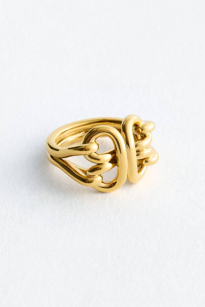 Interlocking Loop Ring - Gold - 1
