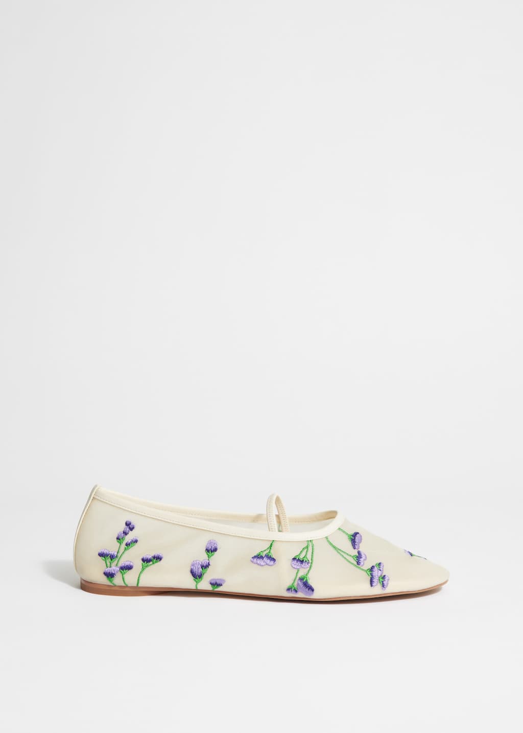Image of Ballerines brodées de fleurs