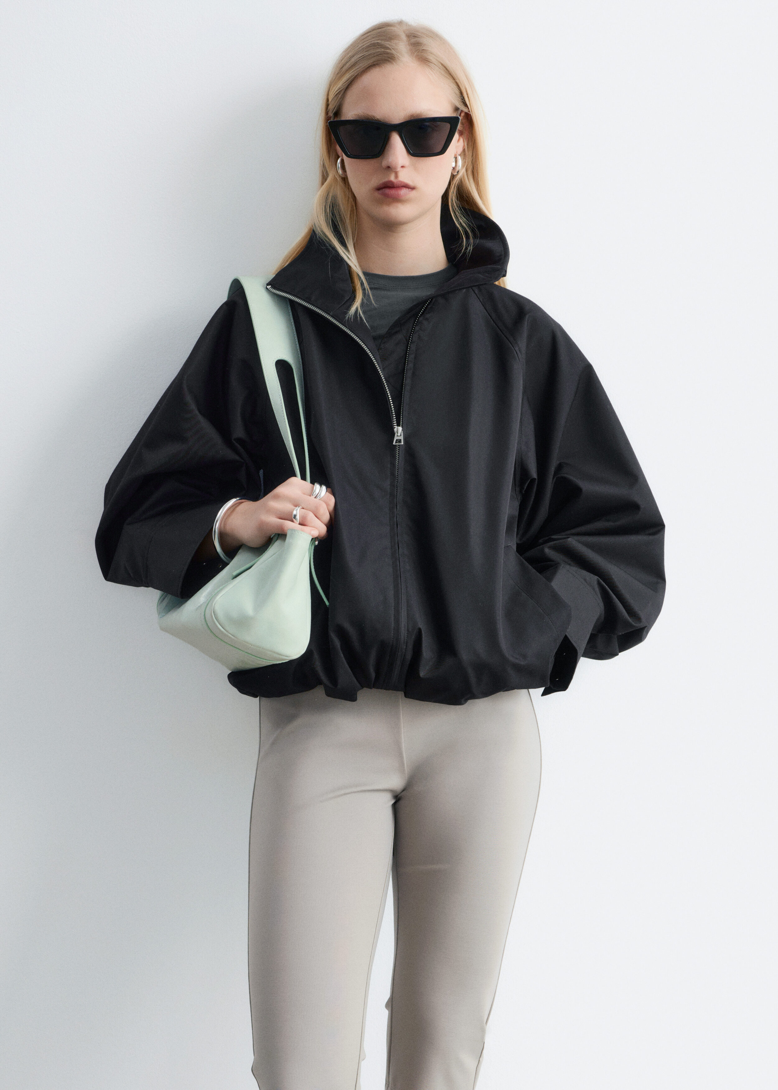 Zip-Up Twill Jacket - Black - Jackets - & Other Stories US
