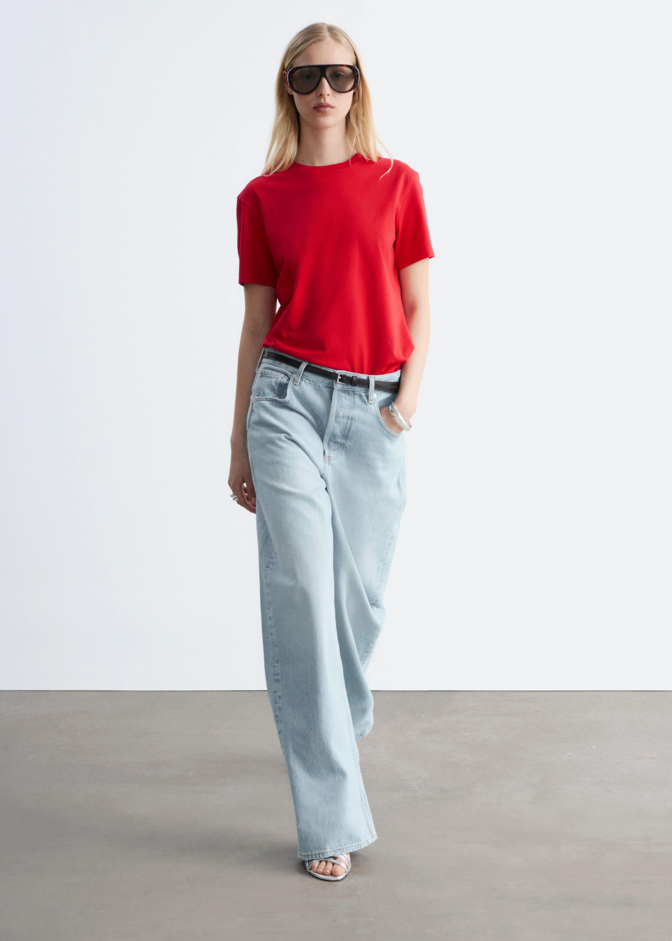 Image of Cotton Crew-Neck T-Shirt