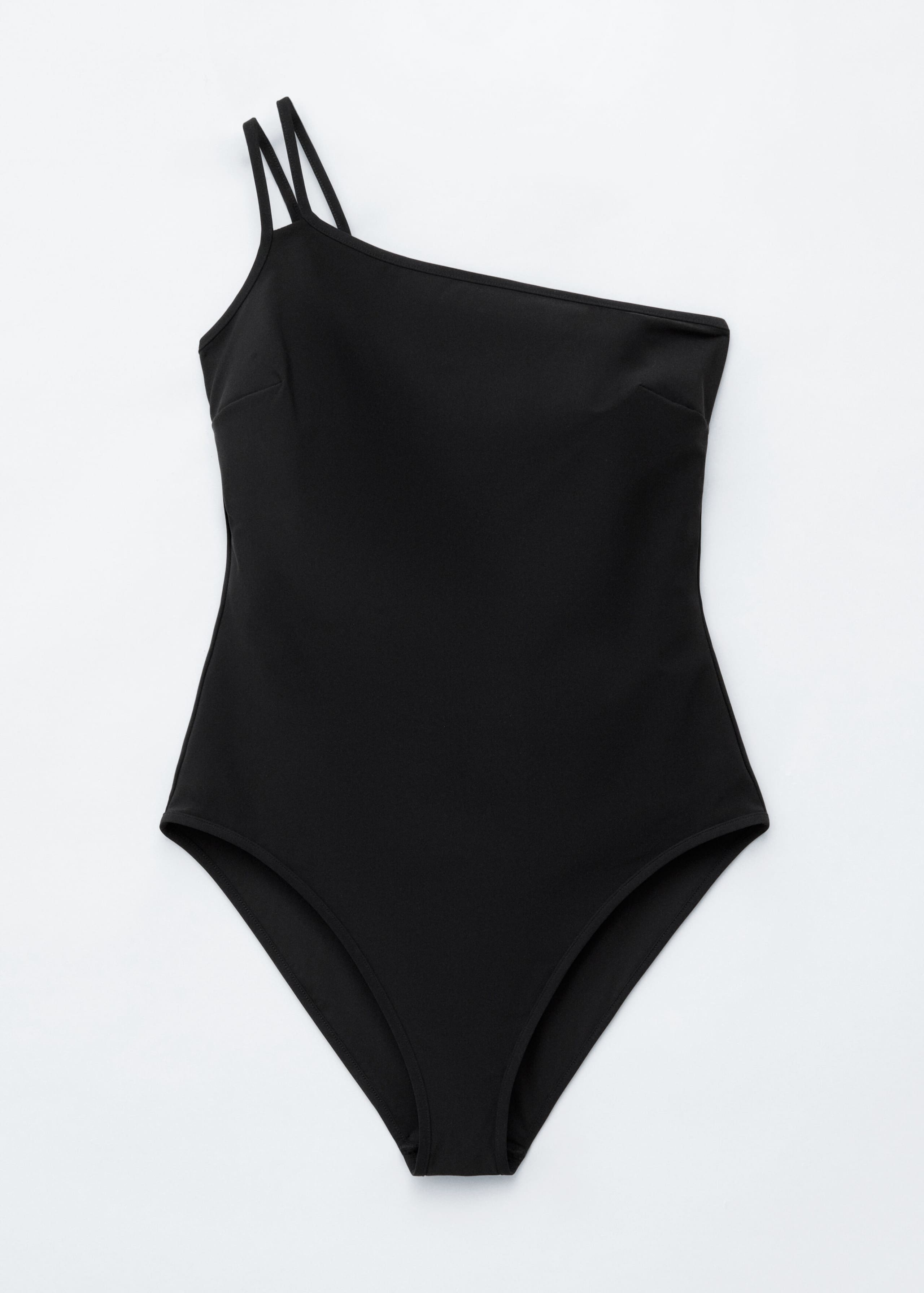 One-Shoulder Swimsuit - Black - Still Life