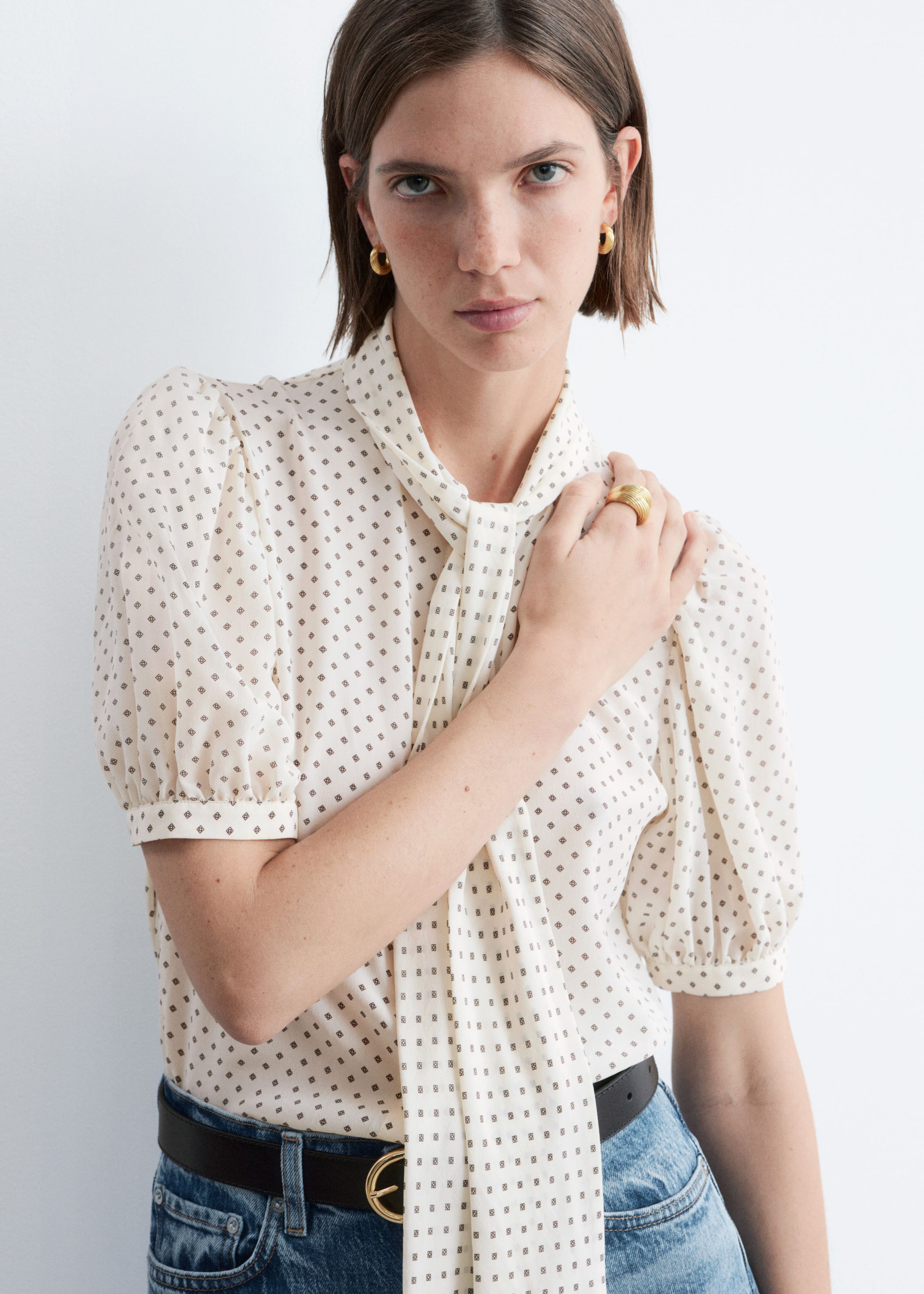 Fluted Hoop Earrings - Silver - Lookbook