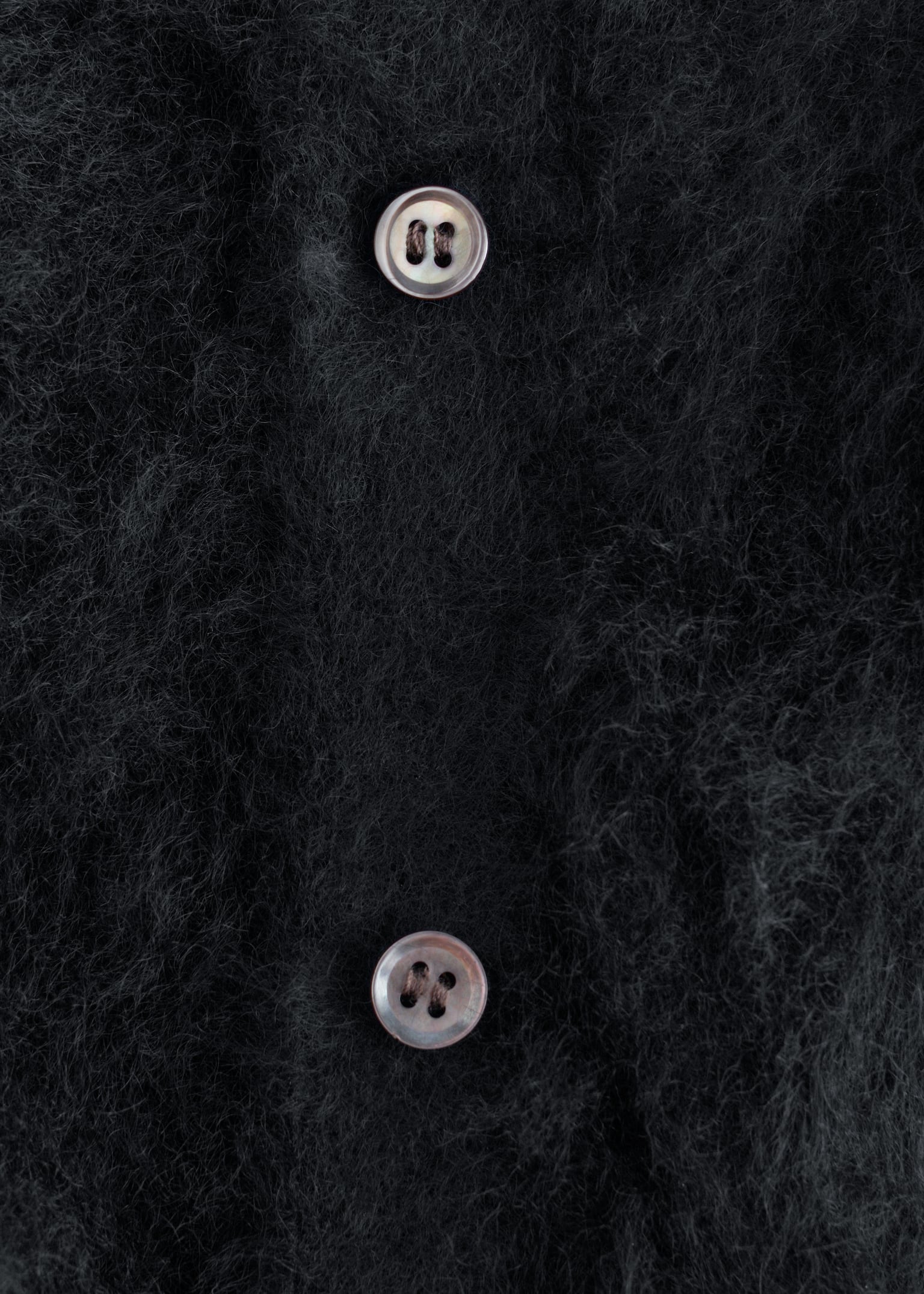 Cárdigan de punto de cachemira - Negro/Azul claro/Marrón cobre - 5