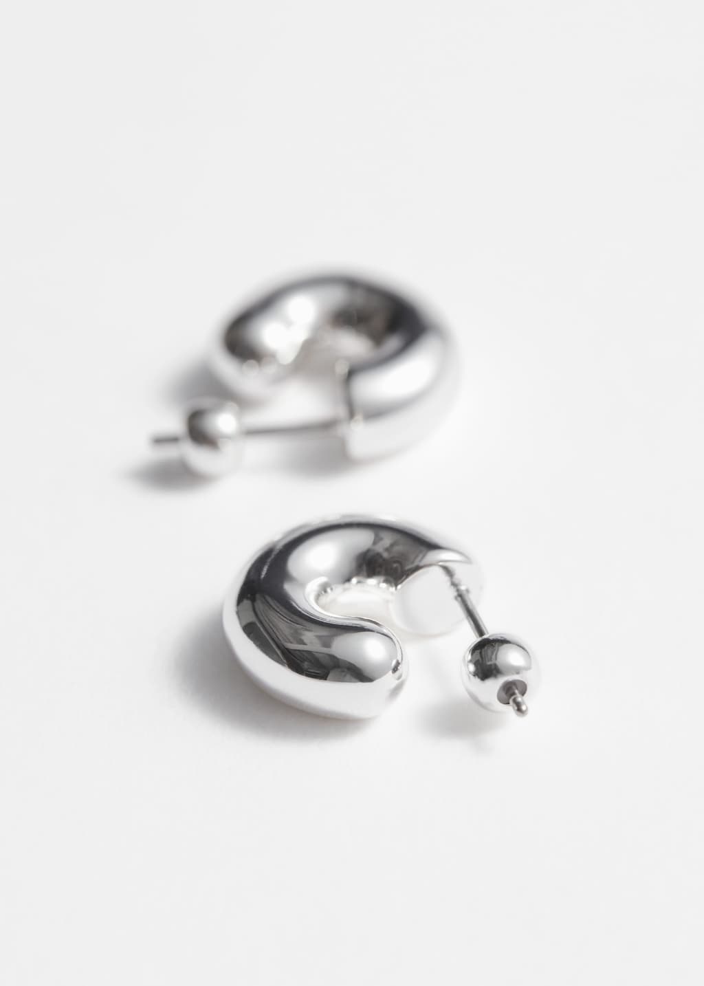 Small Chunky Hoops - Silver - Still Life
