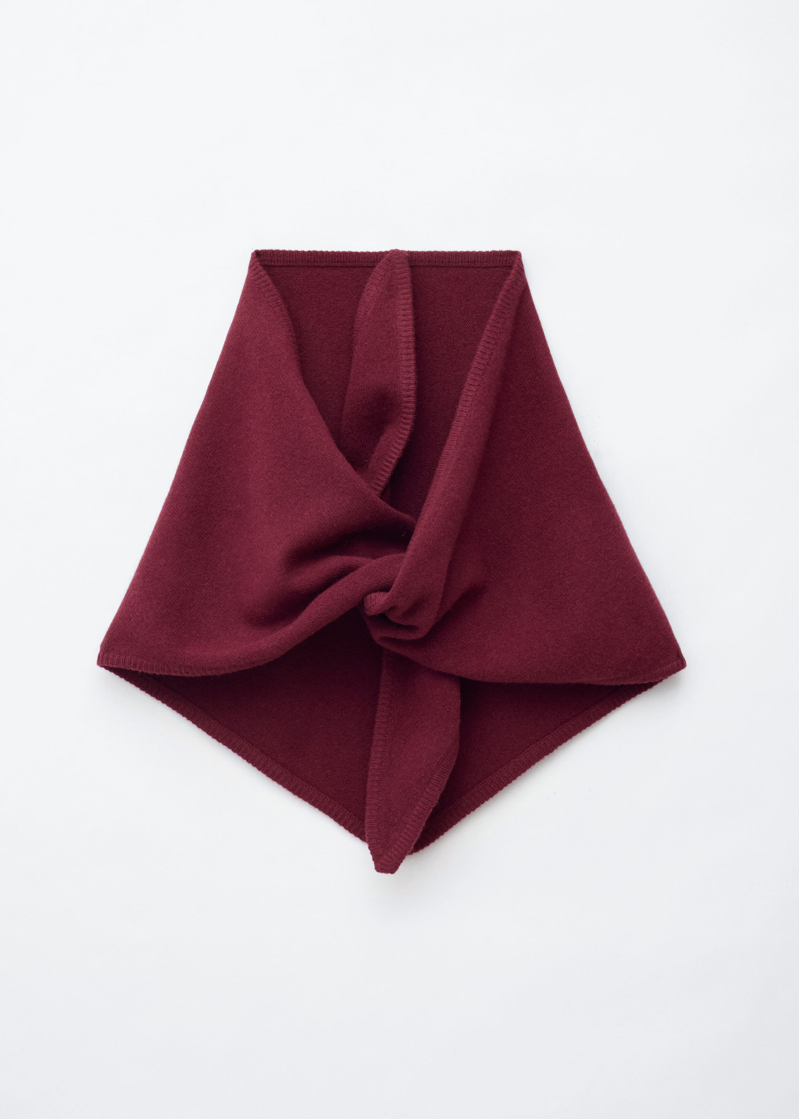 Wool Triangle Scarf - Dark Brown - Still Life