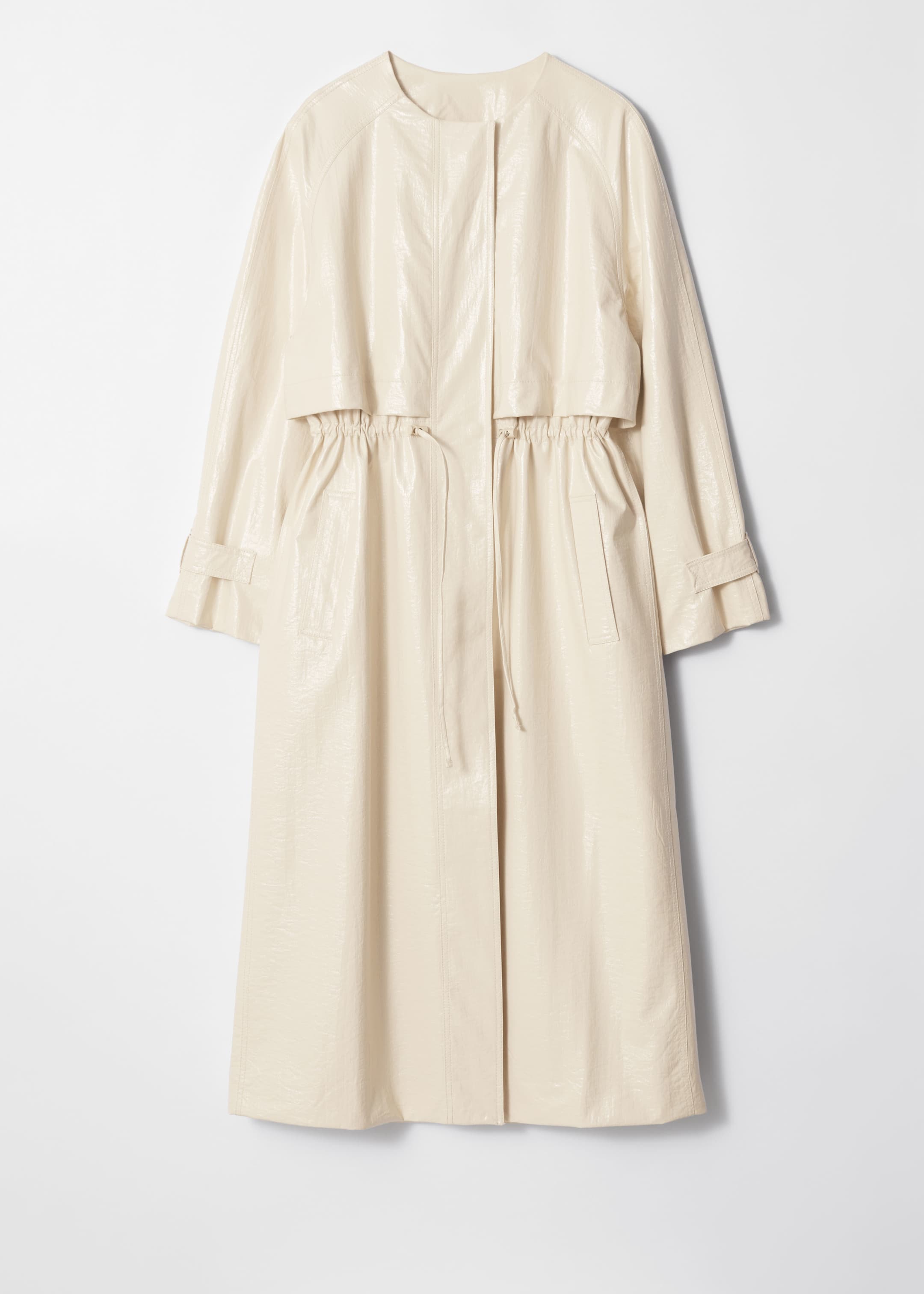 View larger image: Coated Drawstring Trench Coat - Beige - Ladies | H&M GB 1
