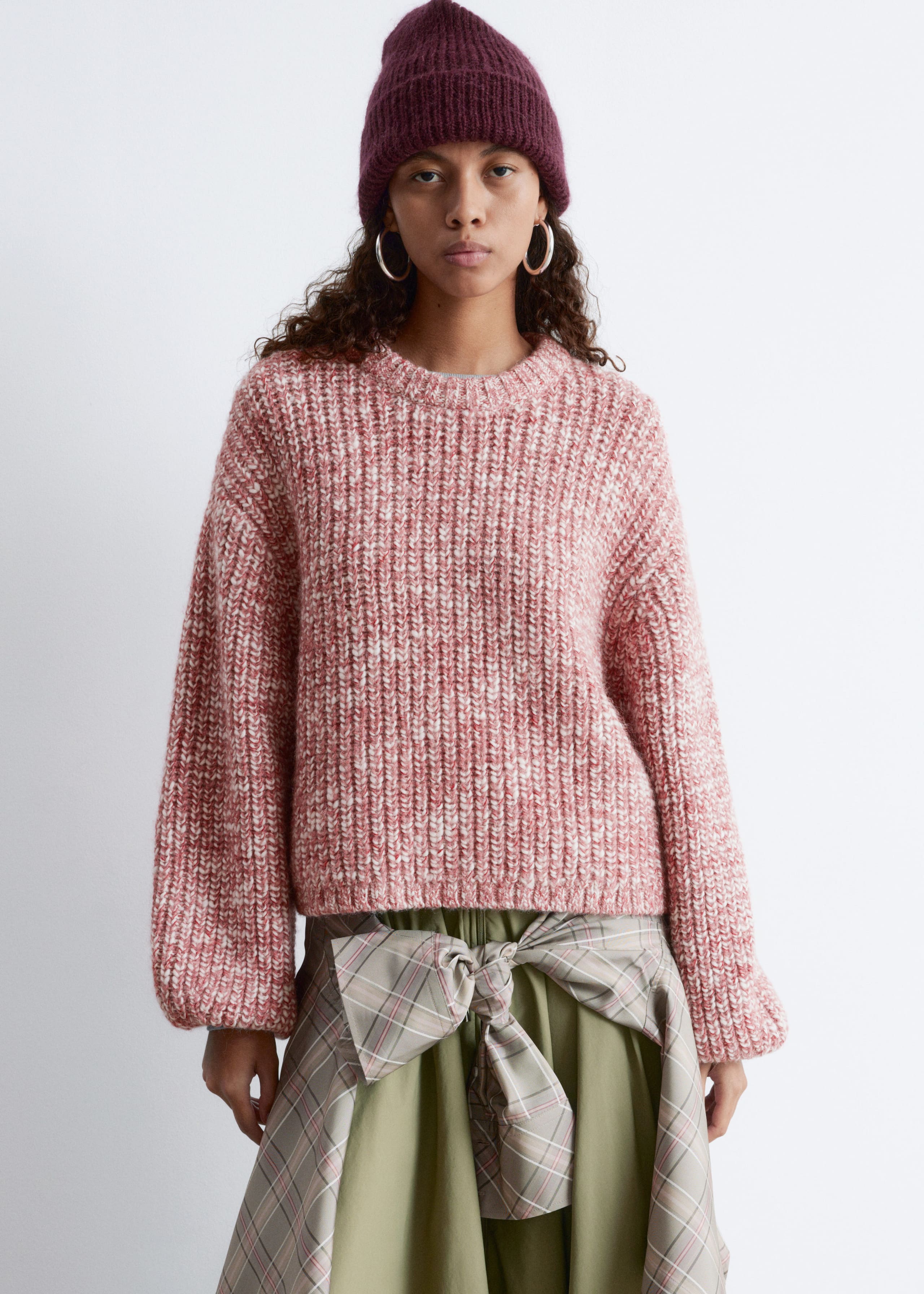 Image of Melierter Strickpullover