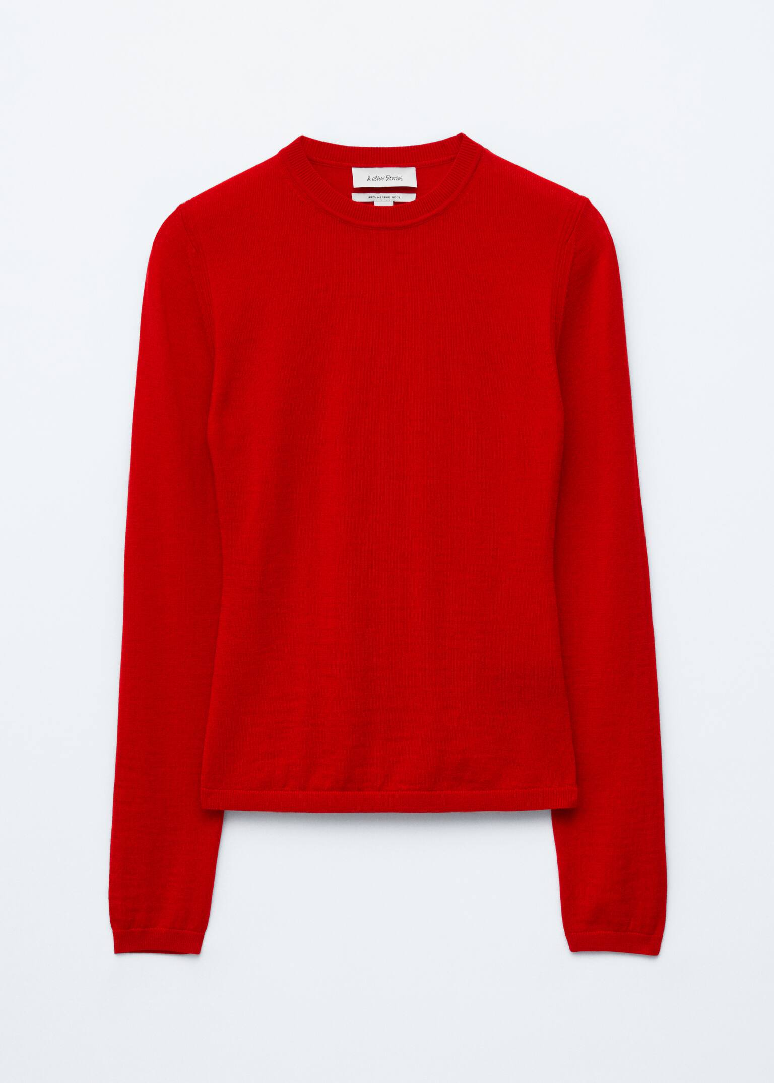 Maglia in lana a maniche lunghe - Rosso/Nero/Viola
