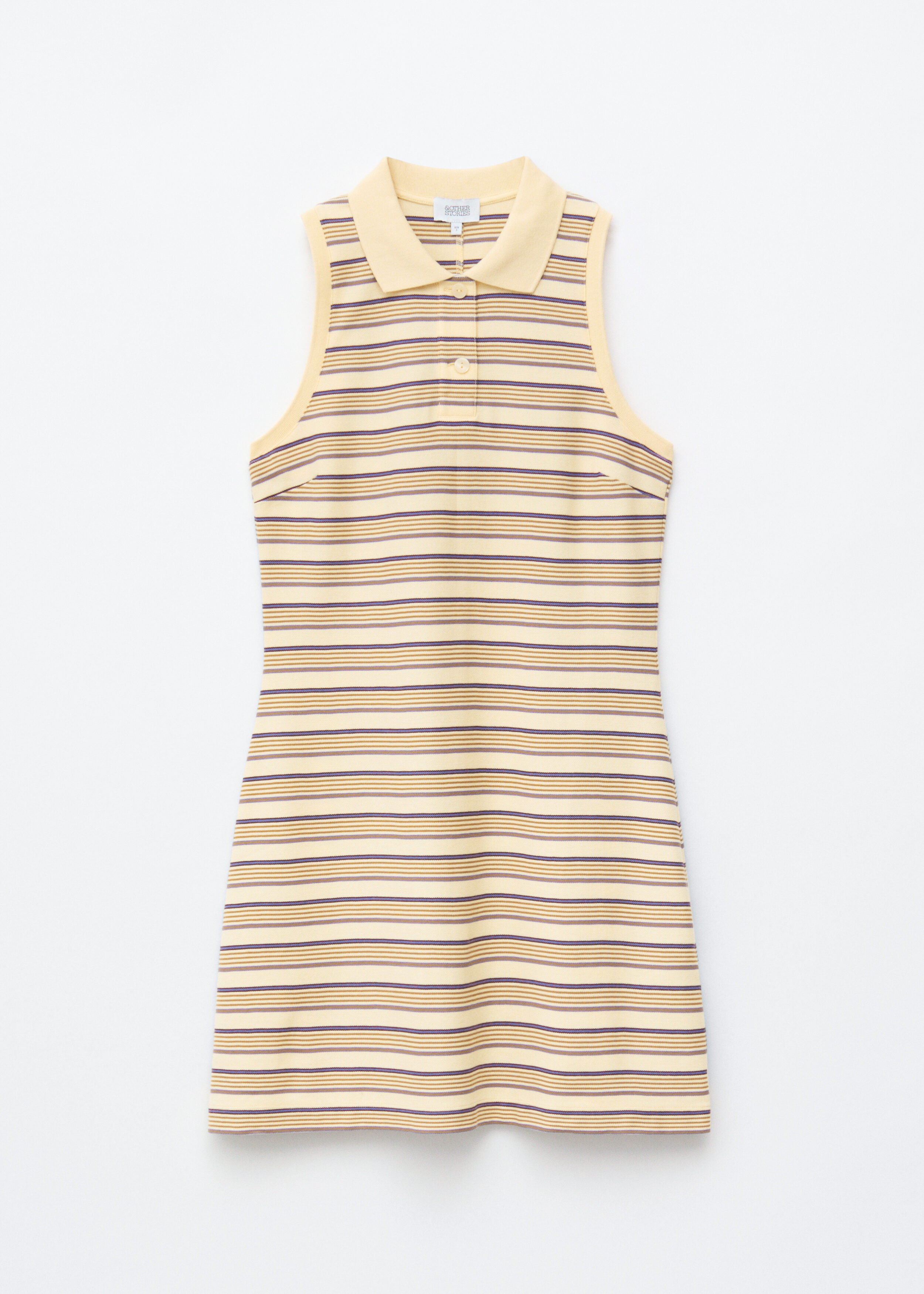 Striped Cotton Mini Polo Dress