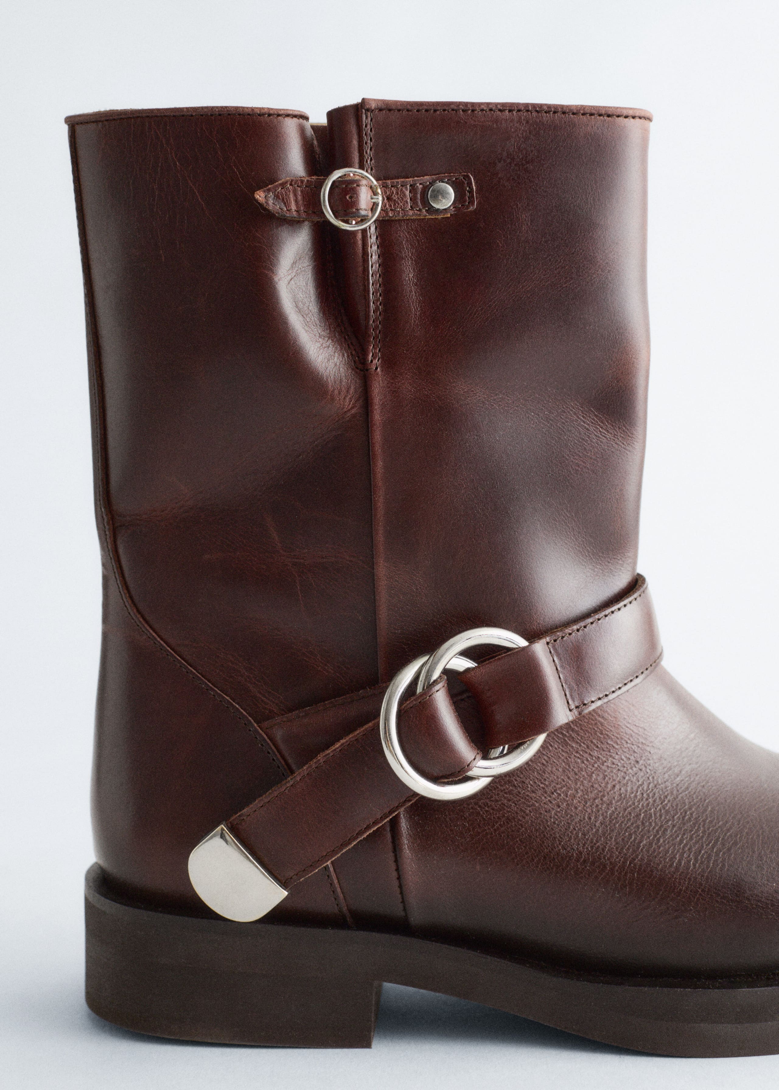 Image of Leather Biker Boots