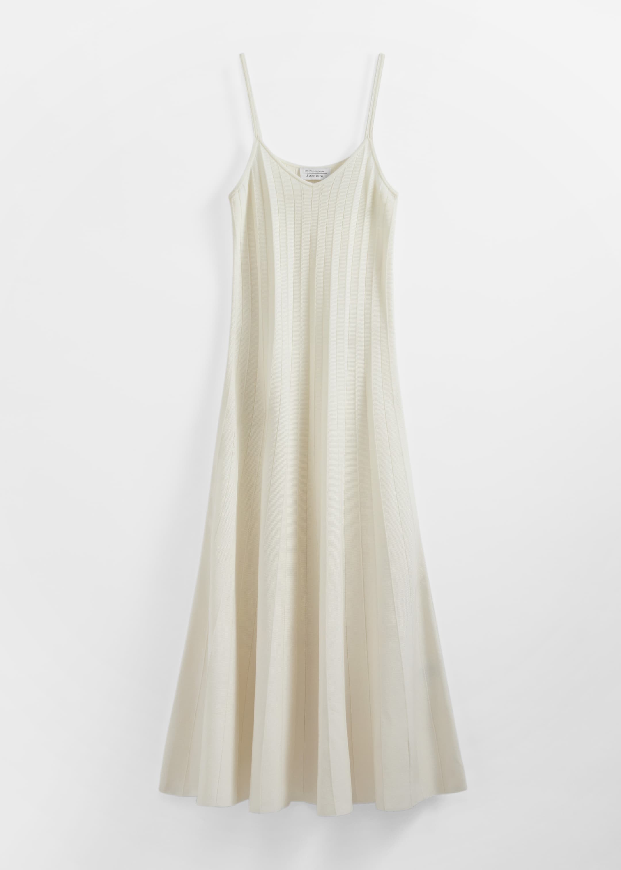 Zobacz większy obraz: Pleated Strappy Midi Dress - Kremowy - ONA | H&M PL 1