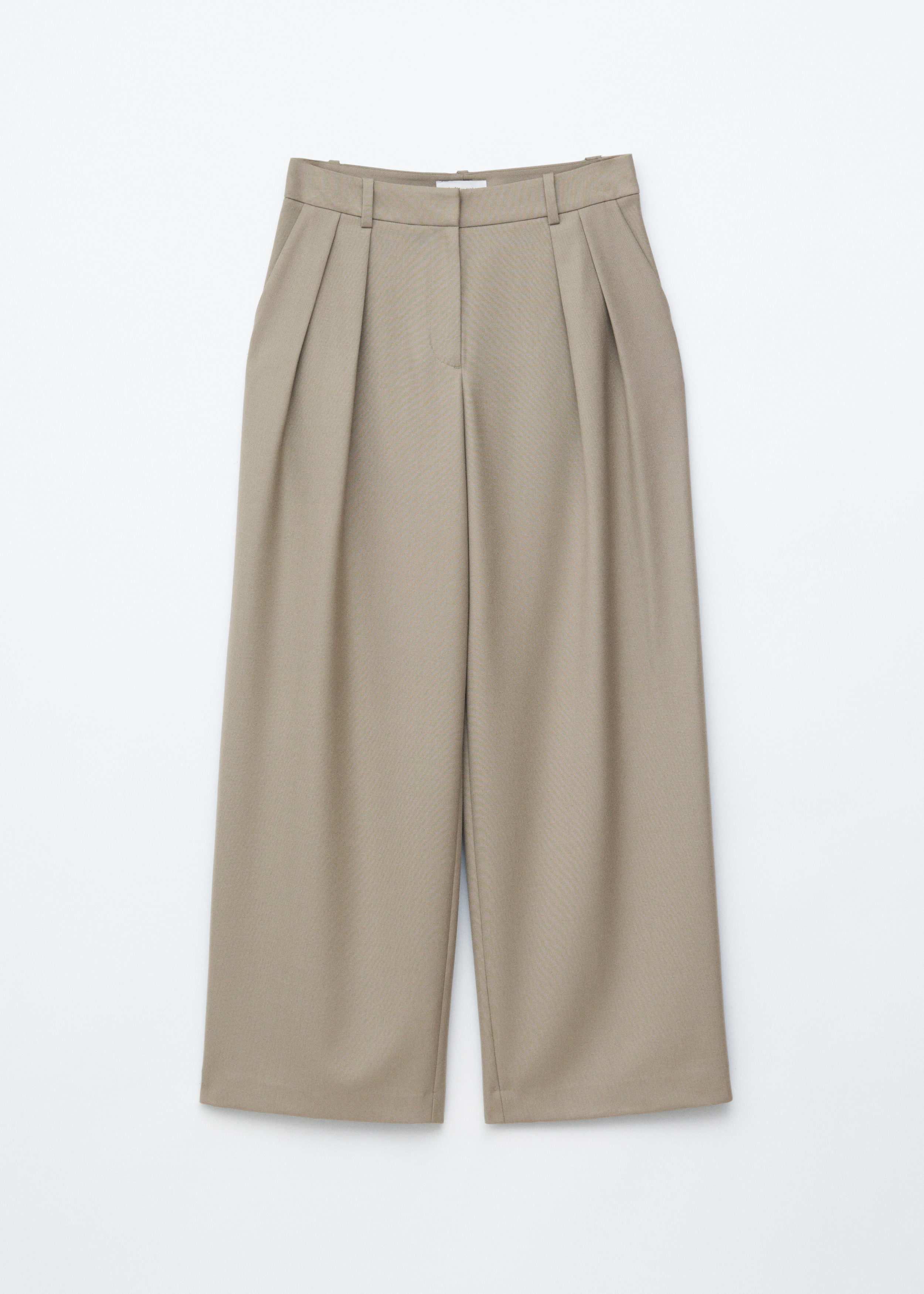 Wool-Blend Tailored Trousers