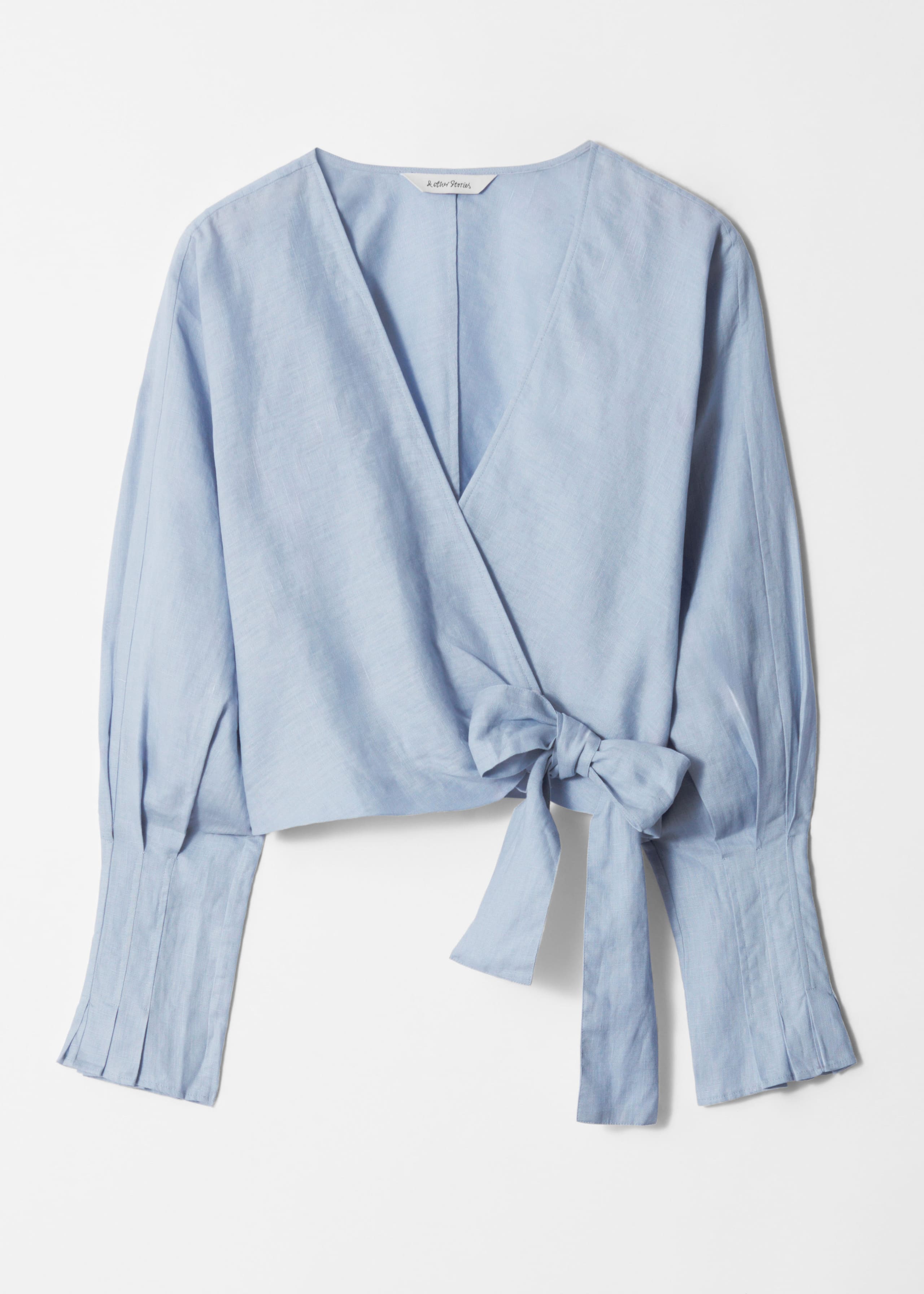 Image of Wickelbluse aus Leinen