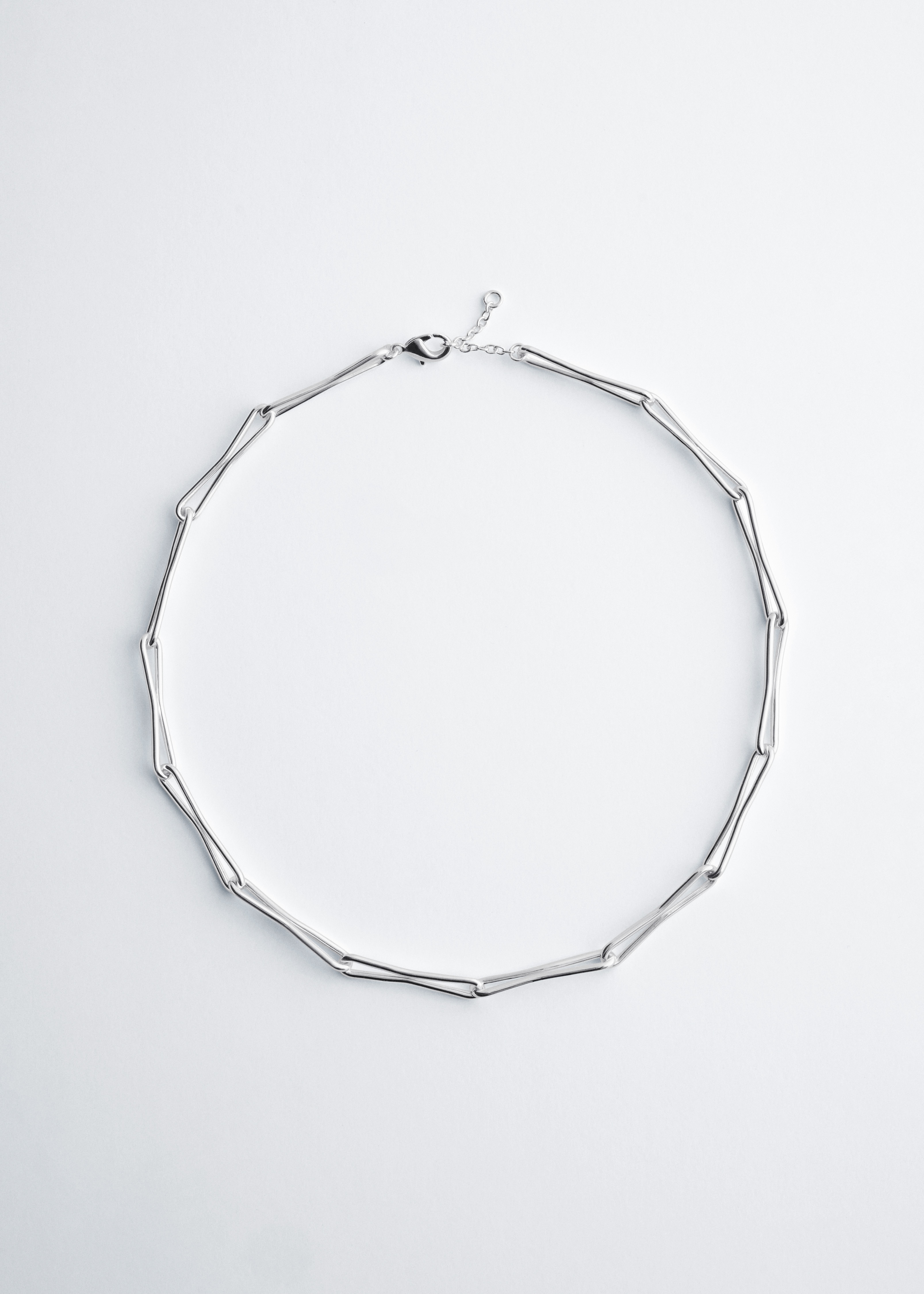 Polished Brass Chain Necklace - Silver/Gold