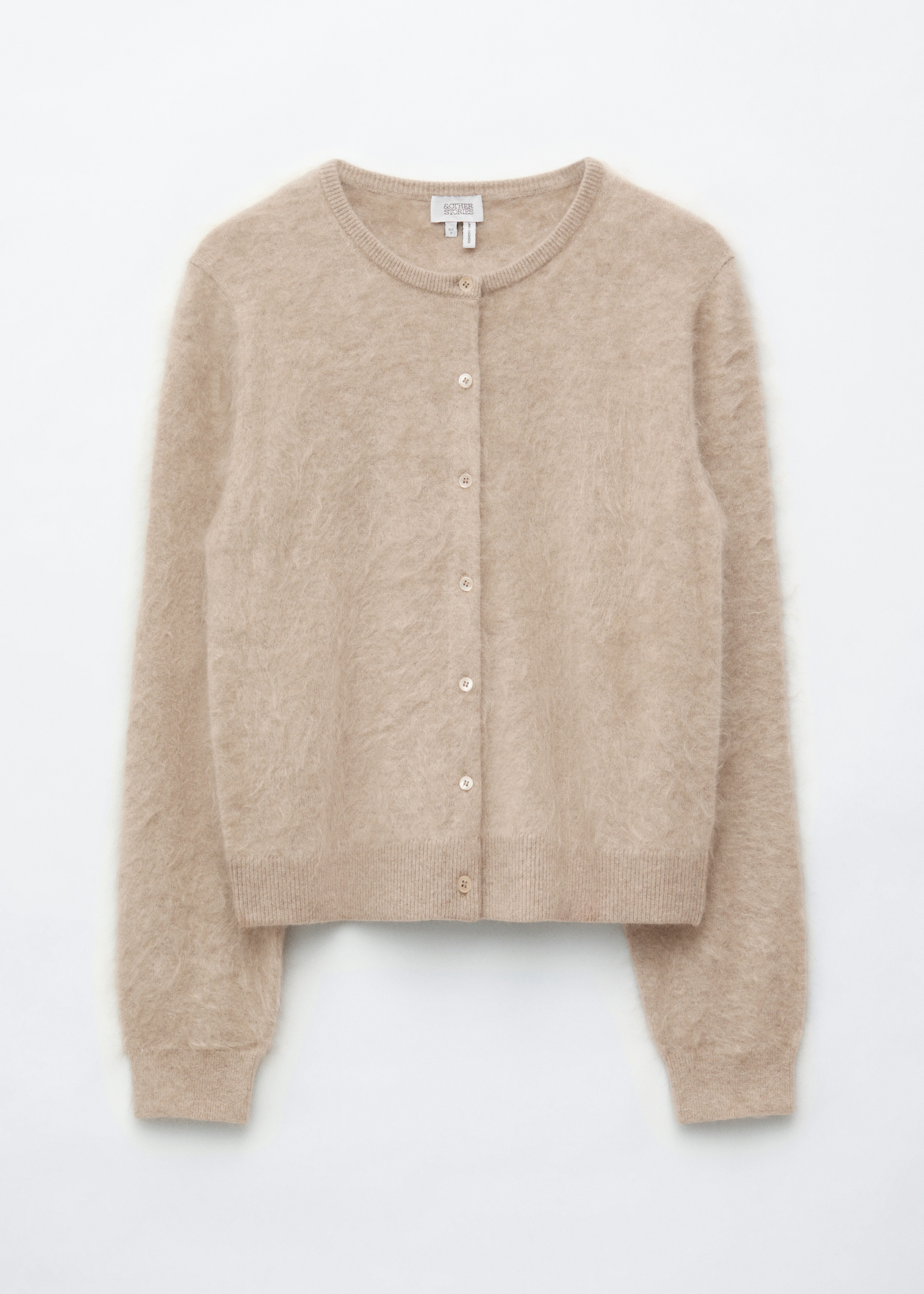 Vest van geborsteld kasjmier - Beige/Grijs/Donkerbruin/Lila