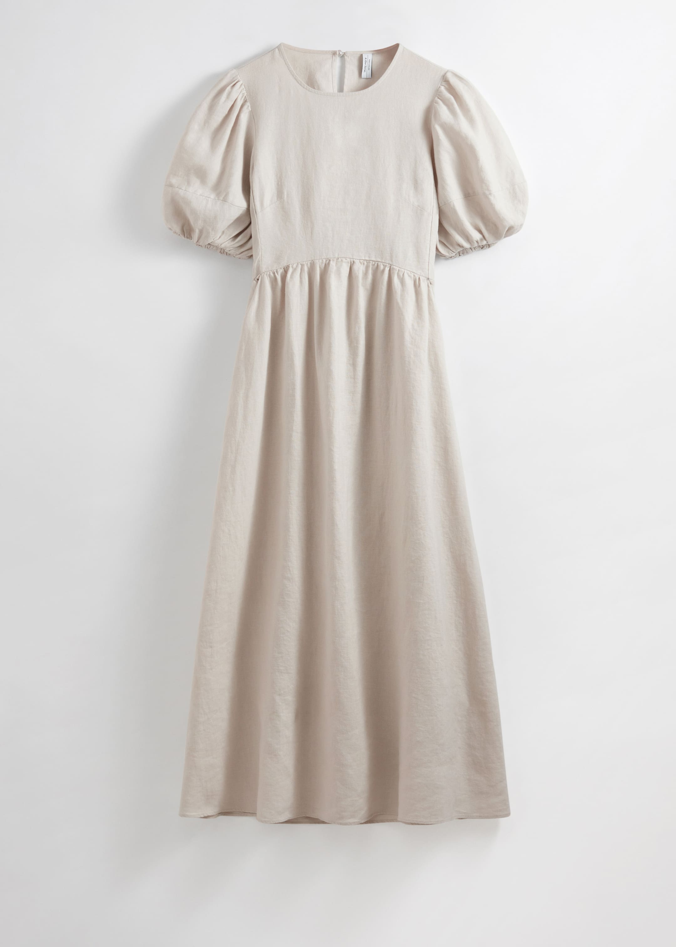 Grösseres Bild ansehen: Midikleid mit Puffärmeln - Beige - DAMEN | H&M CH 1