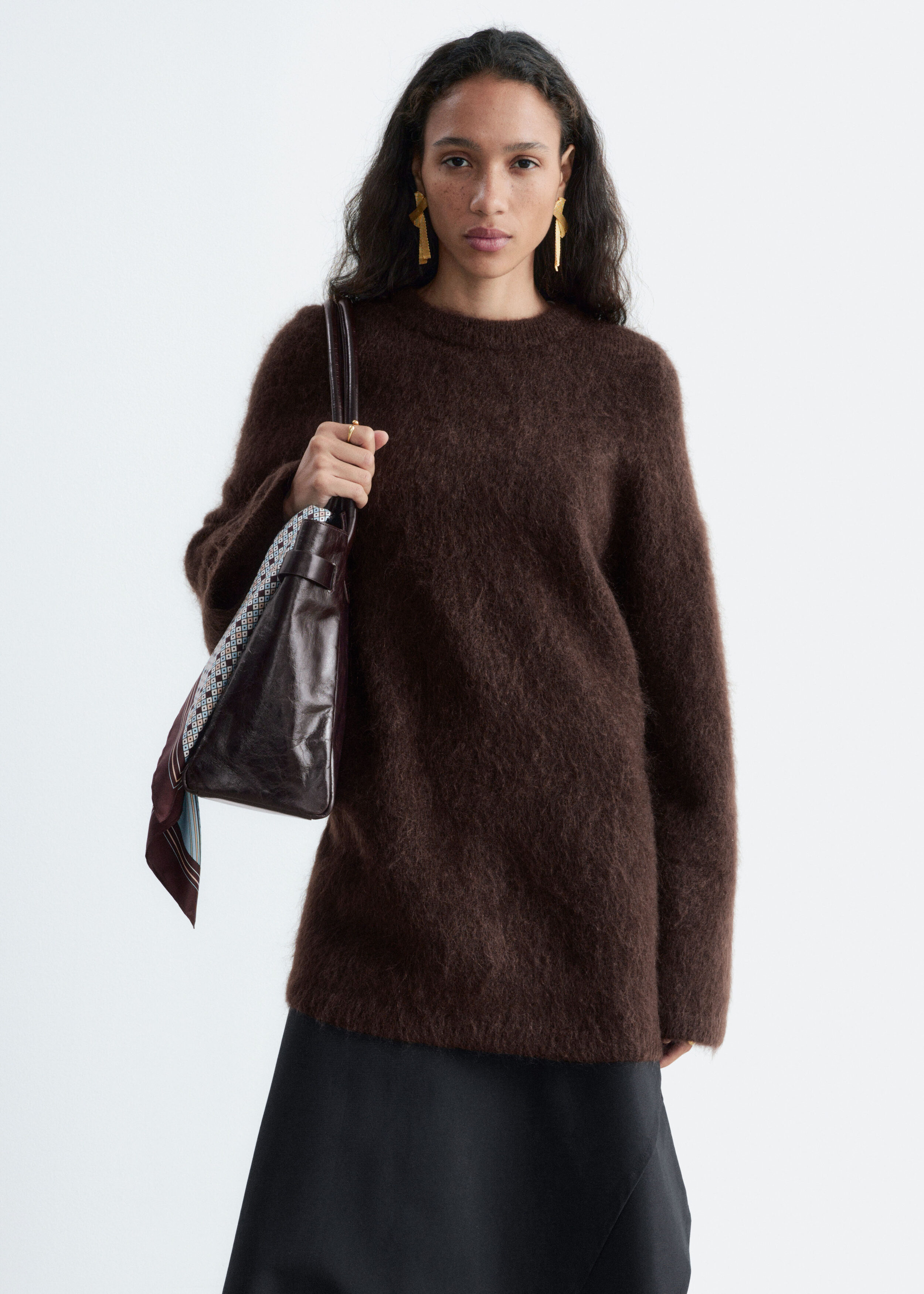 Oversized Mohair-Blend Sweater - Dark Brown - & Other Stories US