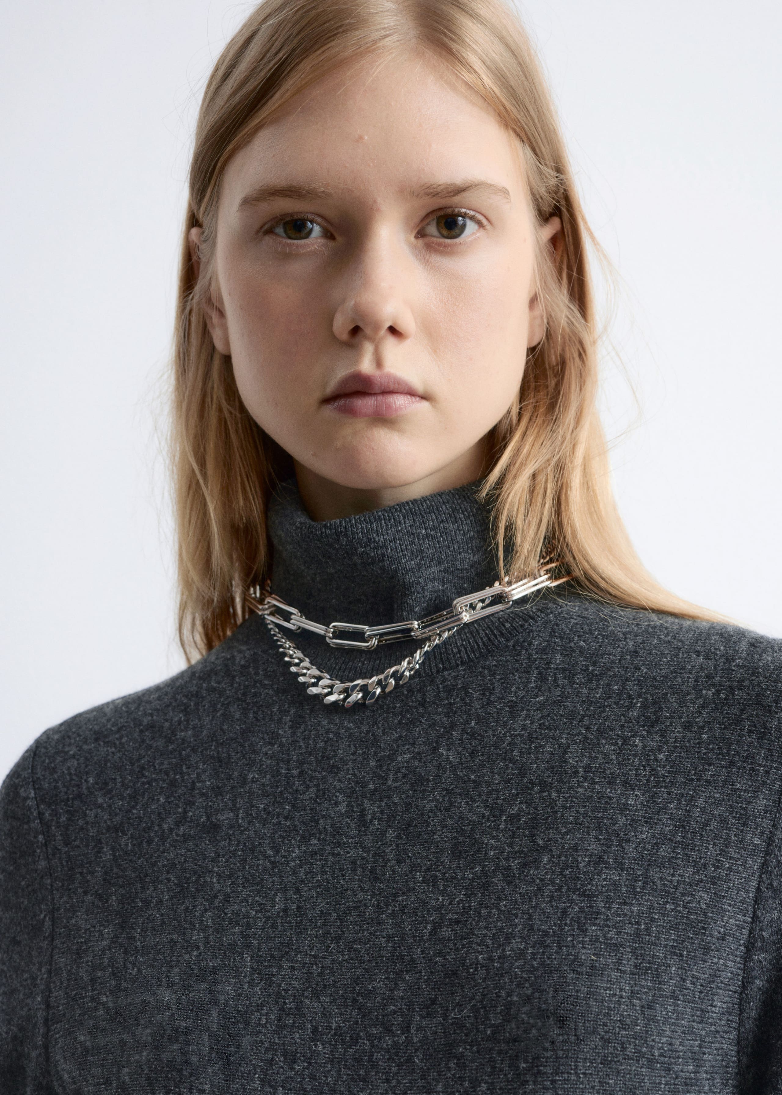 Image of Merino-Wool Turtleneck Maxi Dress