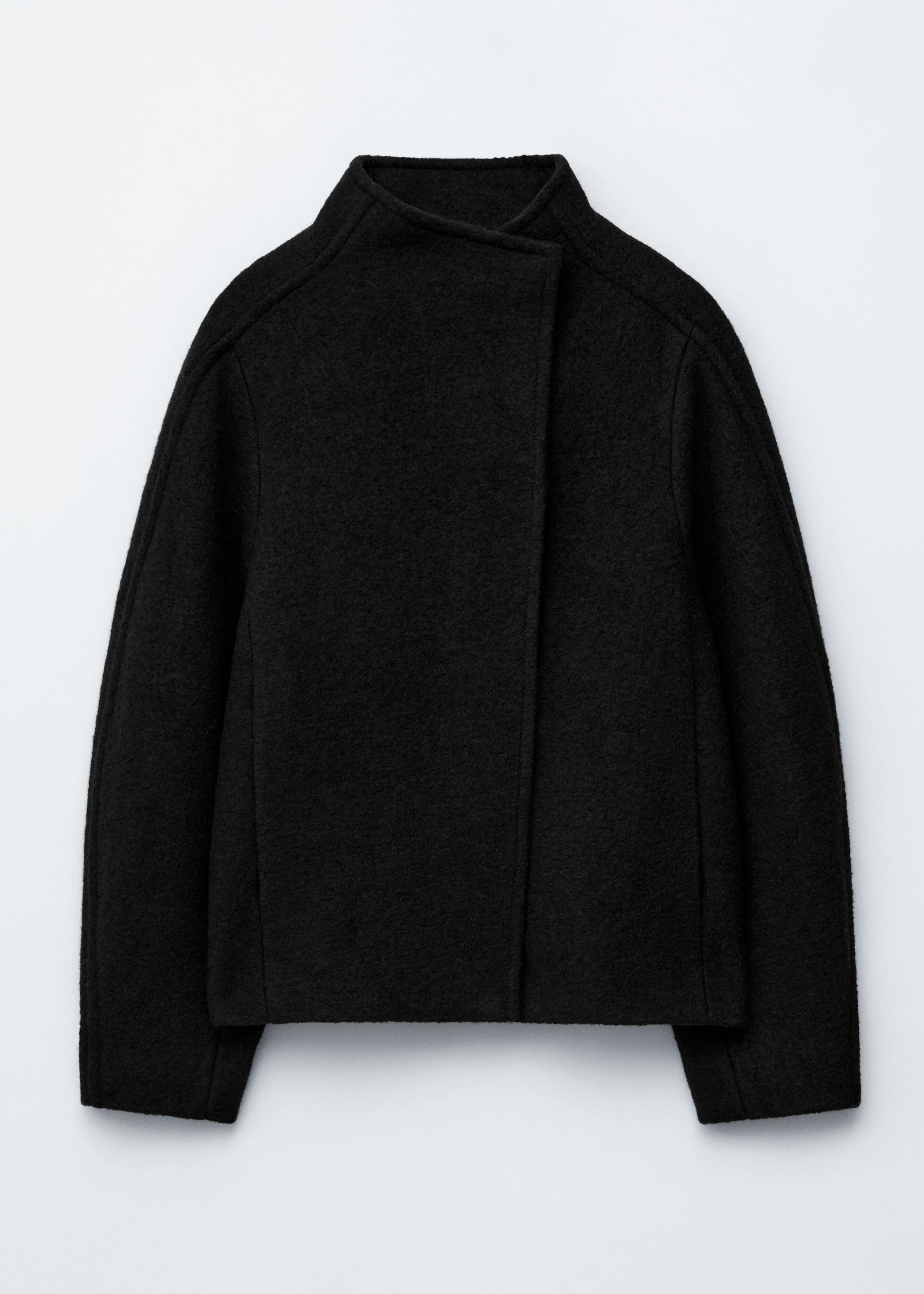 Image of Asymmetric Wool Jacket