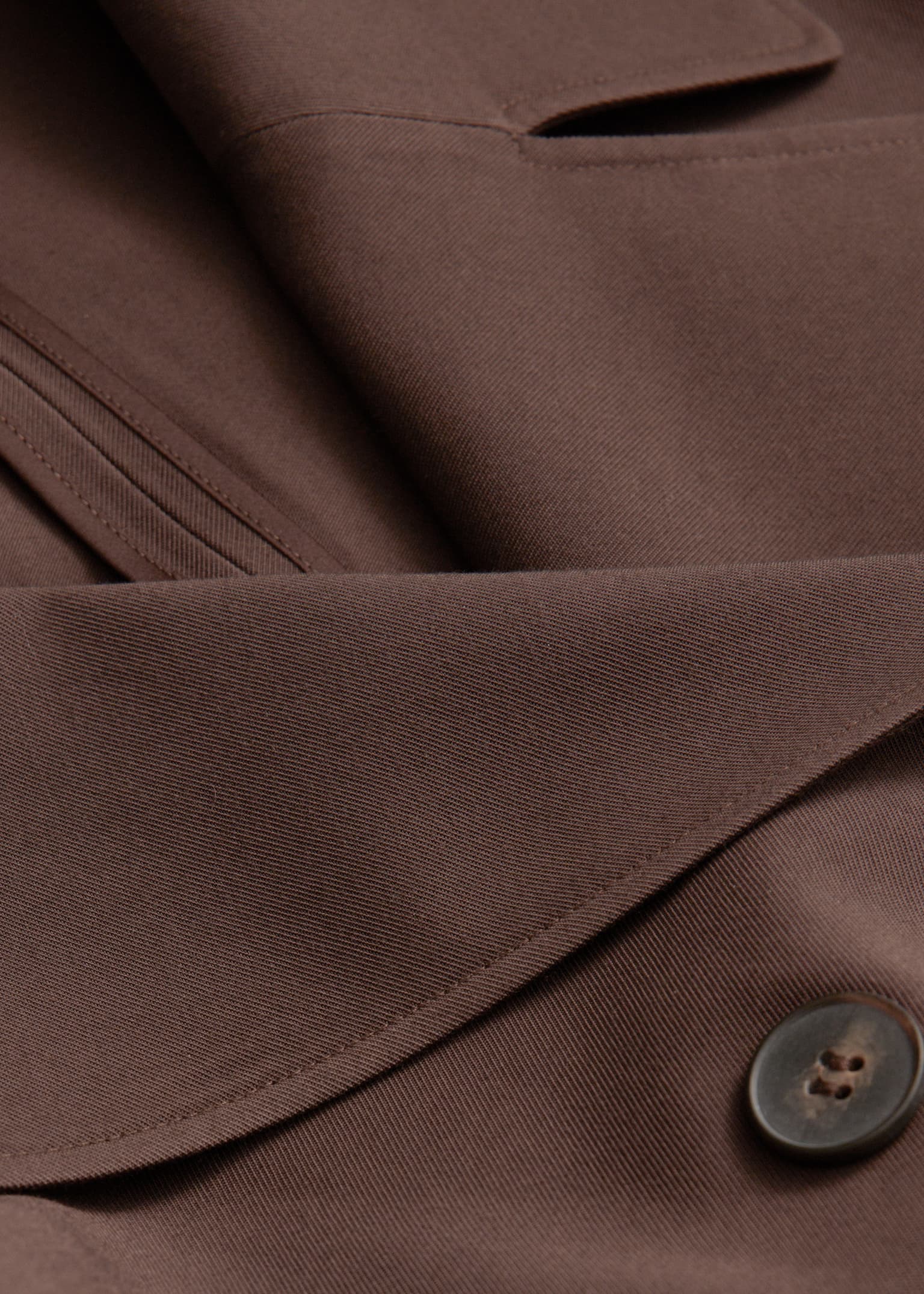 Doppelreihiger Trenchcoat - Dunkelbraun - 4