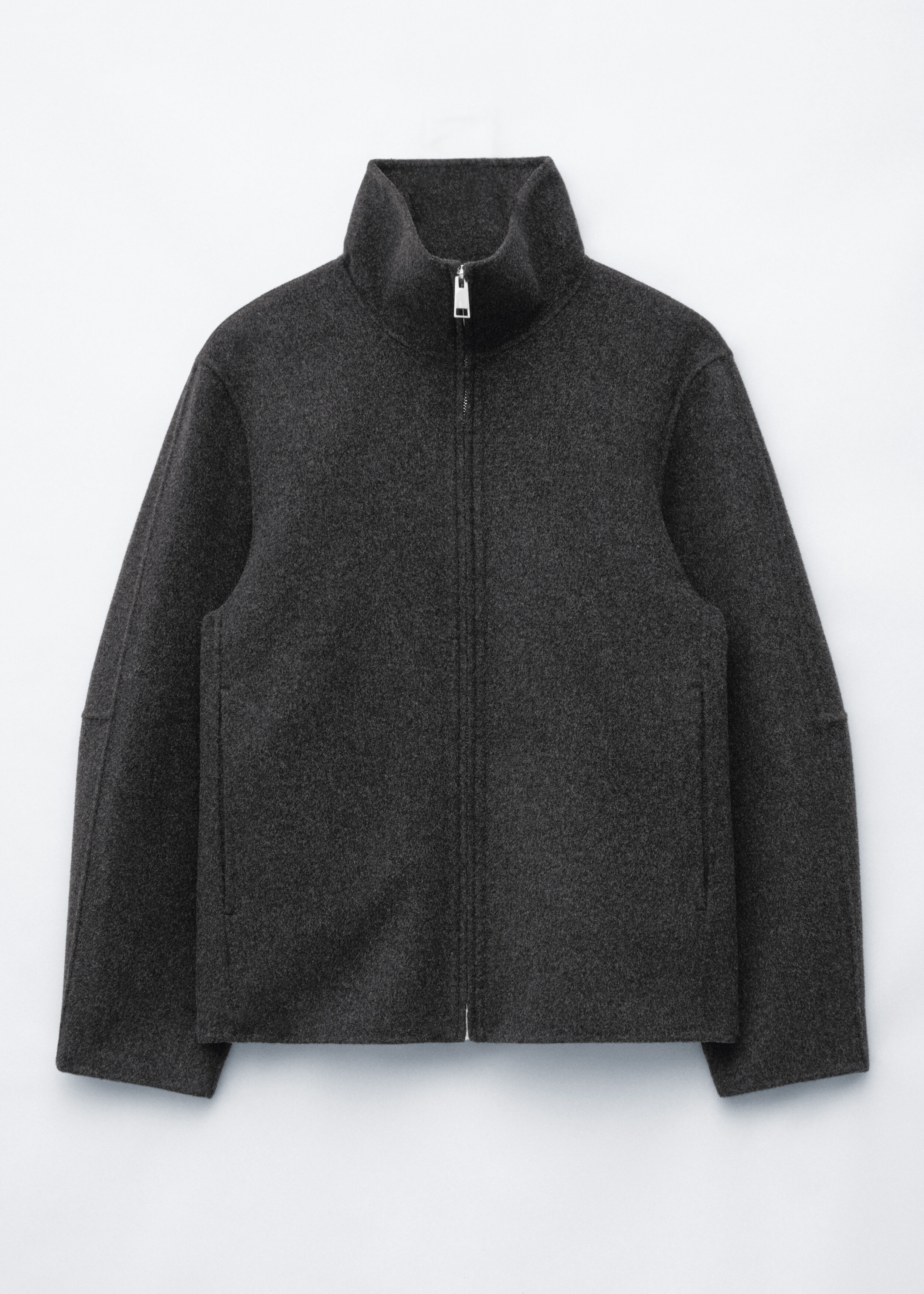 Zip-Up Wool Jacket - Dark Grey - Jackets - & Other Stories US
