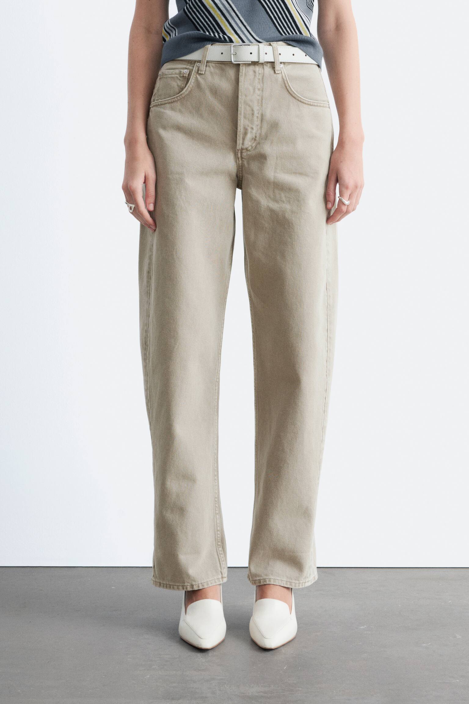 Barrel Leg Jeans - Ljus kaki/Mellanblå/Rostbrun/Mörkblå/Vit/Ljusblå - 5