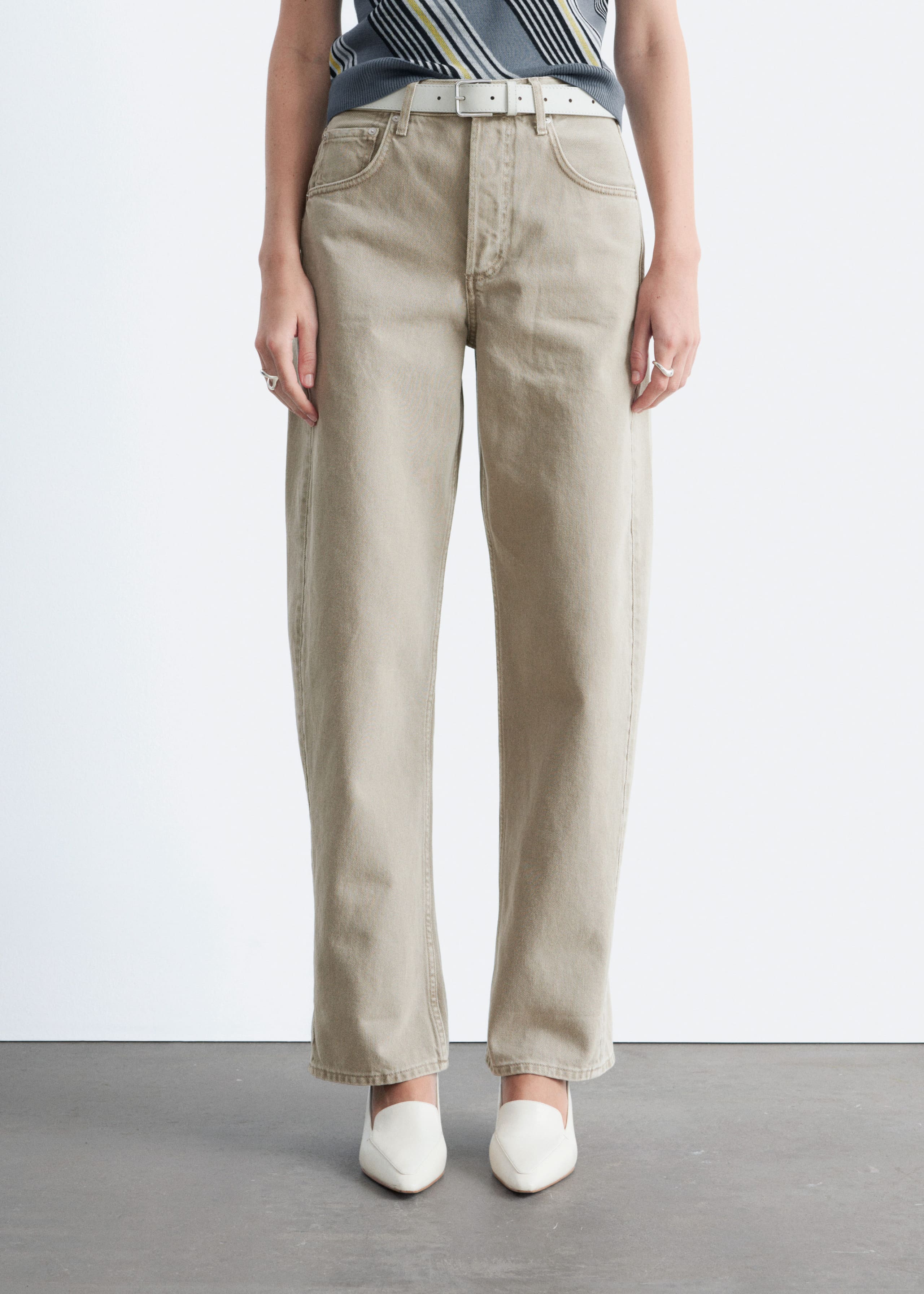 Image of Barrel-Leg Jeans