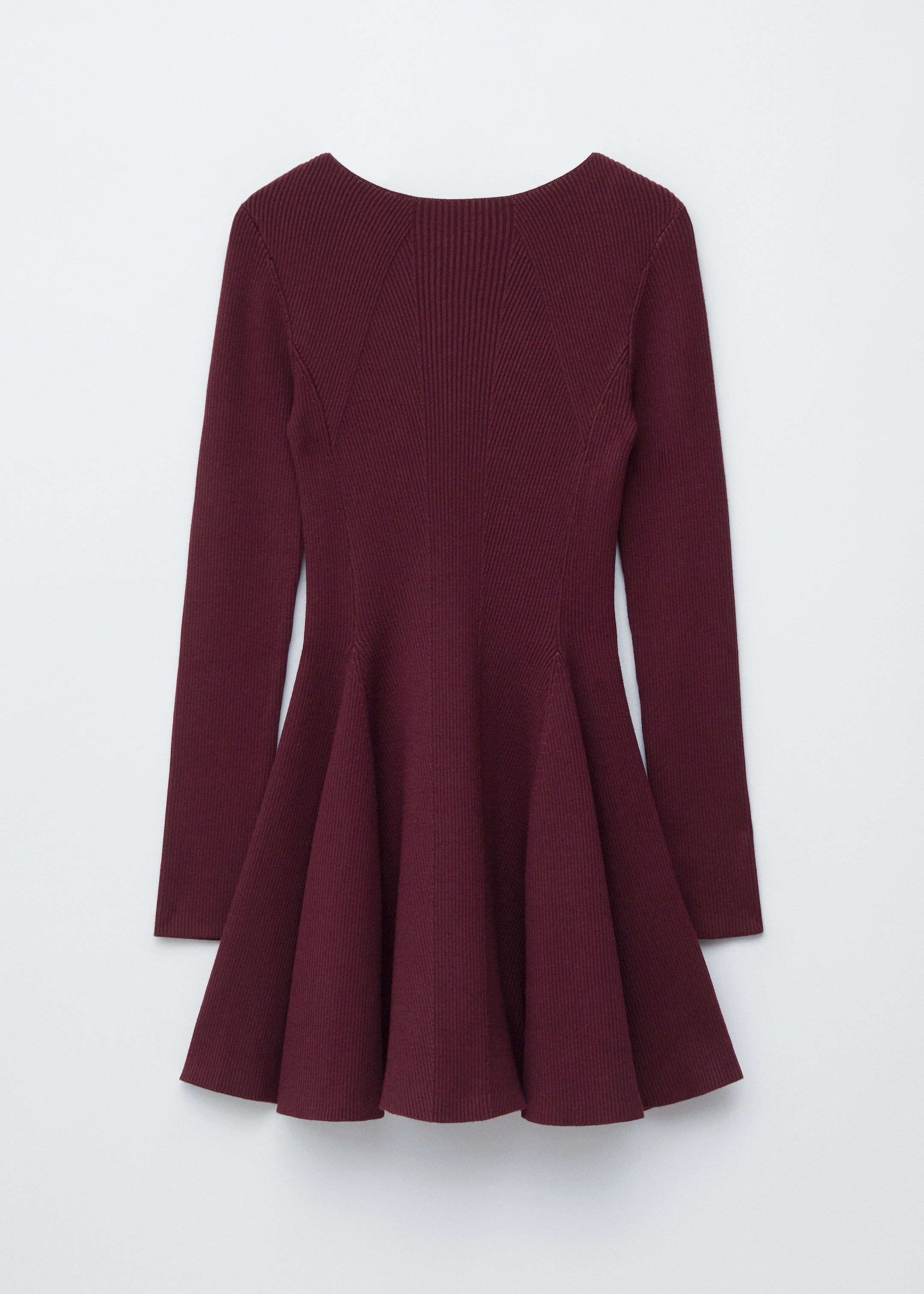 Se større billede: Ribstrikket minikjole - Bordeaux - DAME | H&M DK 6