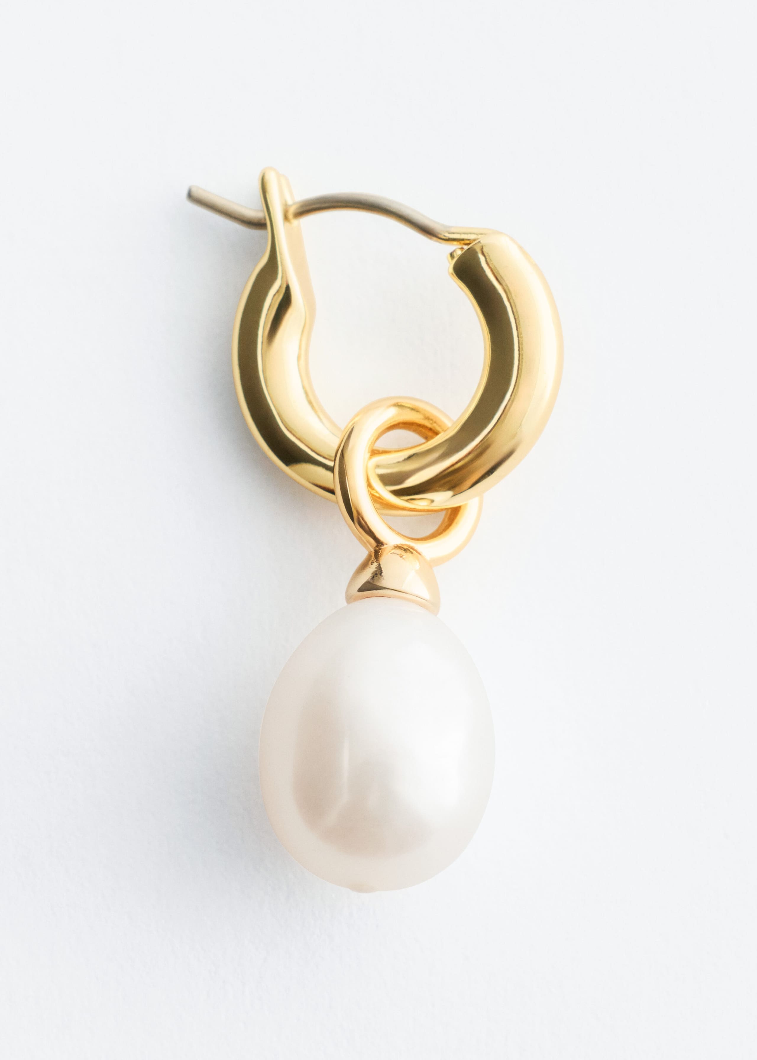 Creolen mit Süßwasserperlen - Silber - Stillleben