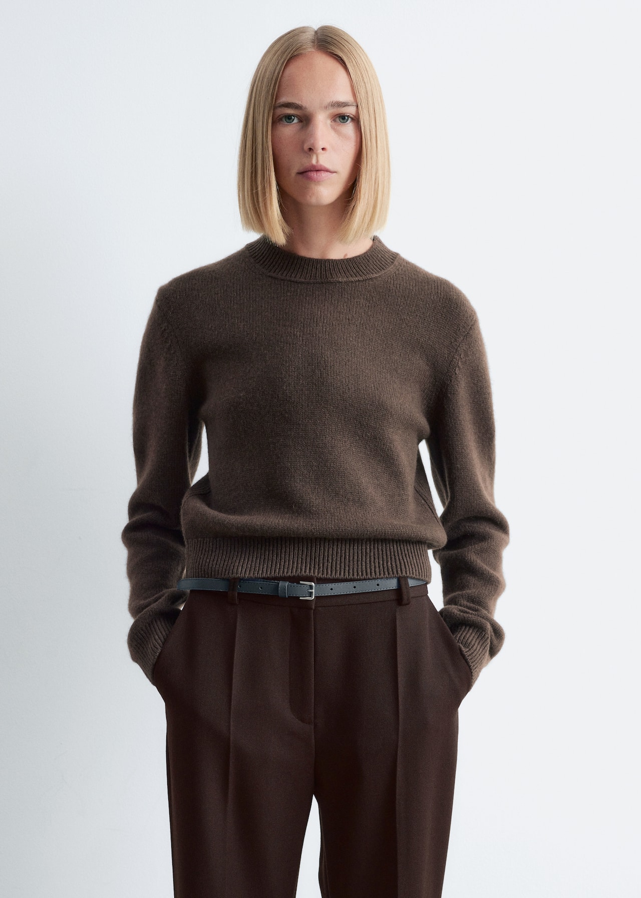 Cashmere-Blend Jumper - Dark Brown - Ladies | H&M GB