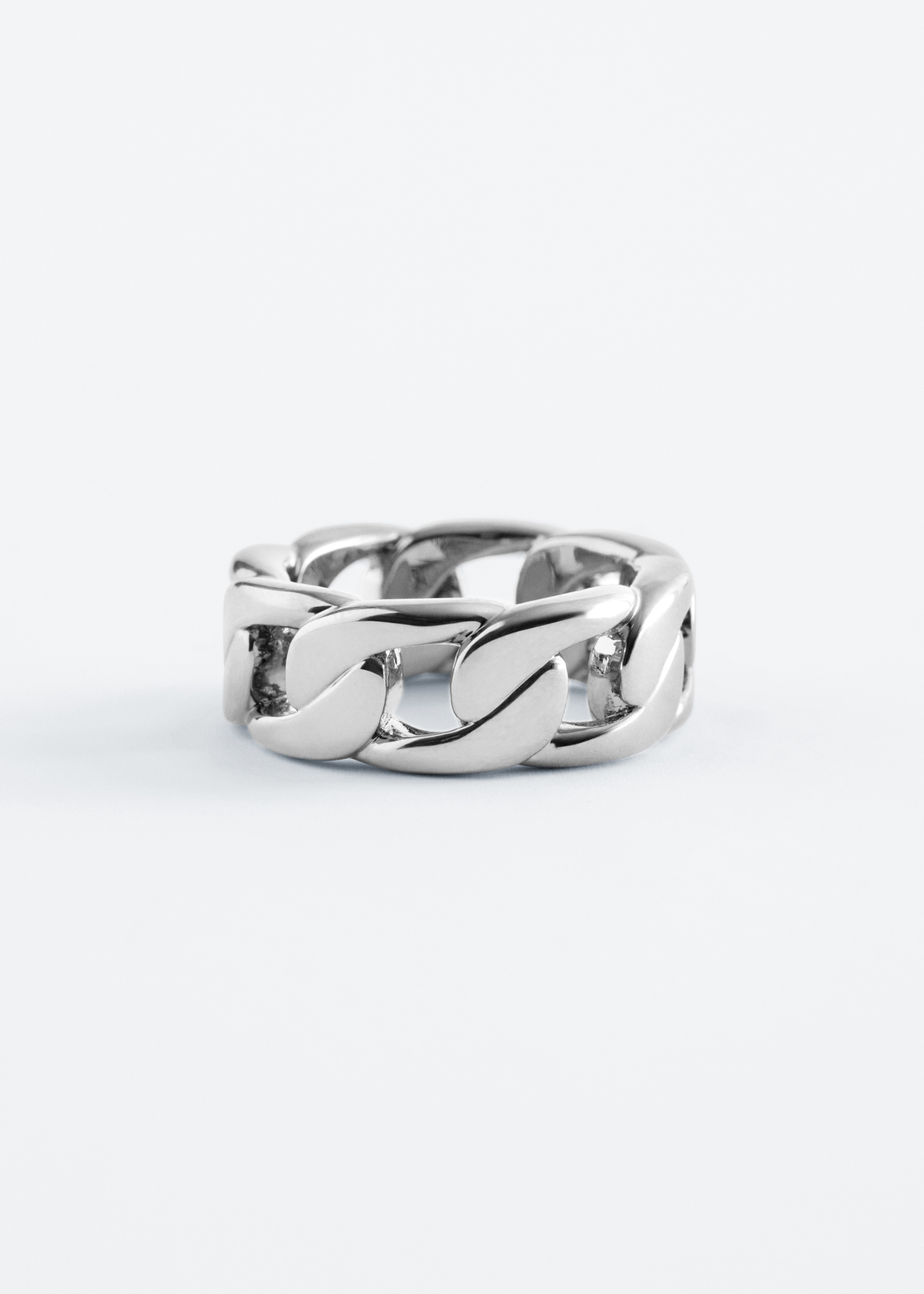Markanter Ring mit Kettenoptik - Silber
