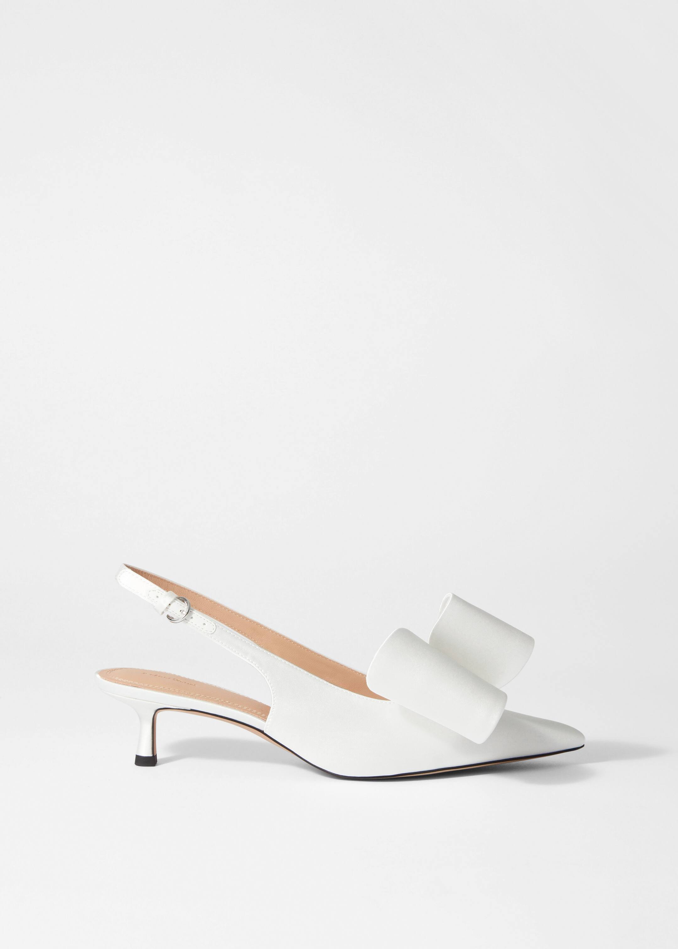 Zobrazit větší obrázek: Lodičky ze saténu s mašlí - Bílá - ŽENY | H&M CZ 2