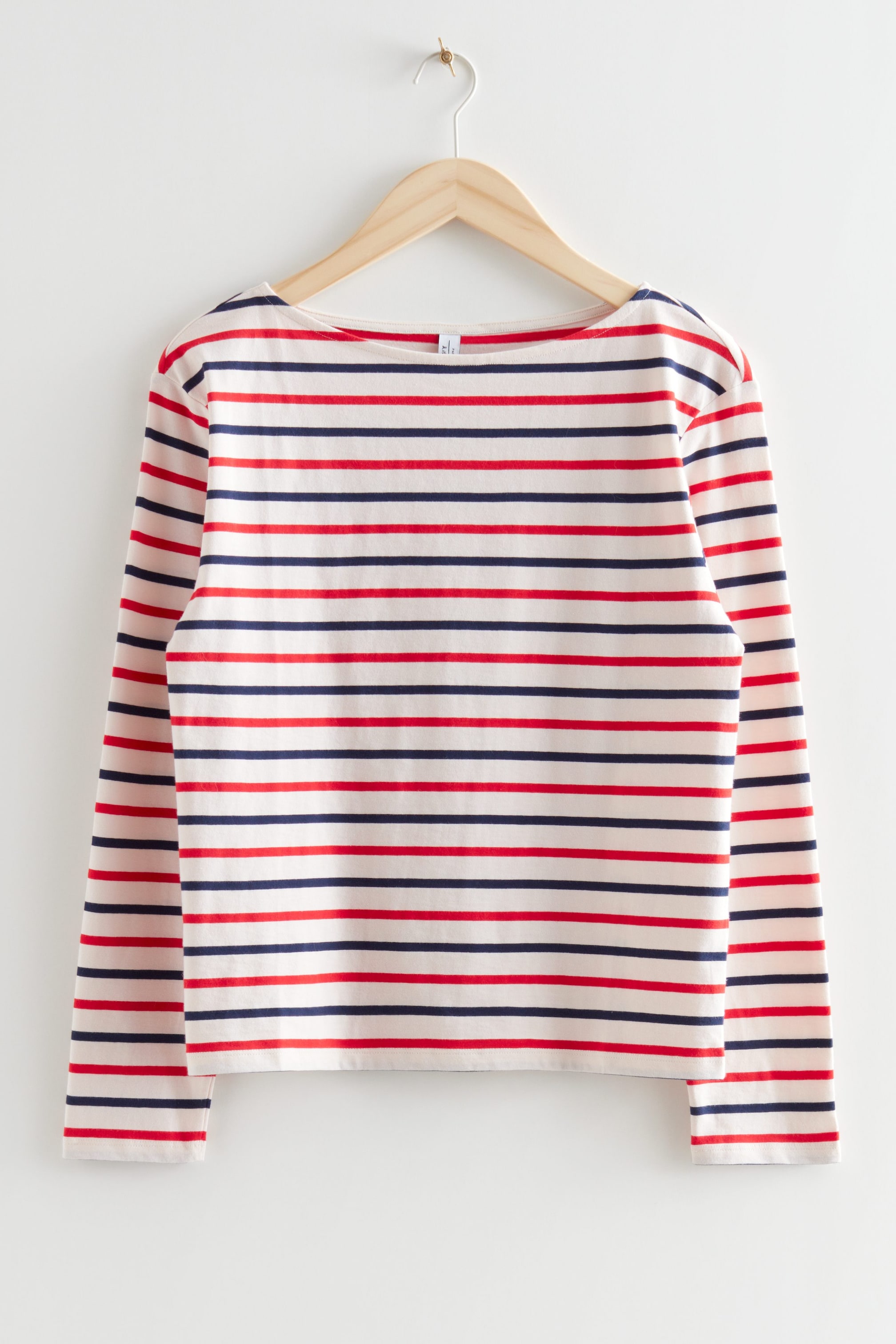 הצגת תמונה גדולה יותר: Breton Stripe Top - Navy/Red/White - Ladies | H&M IL 1