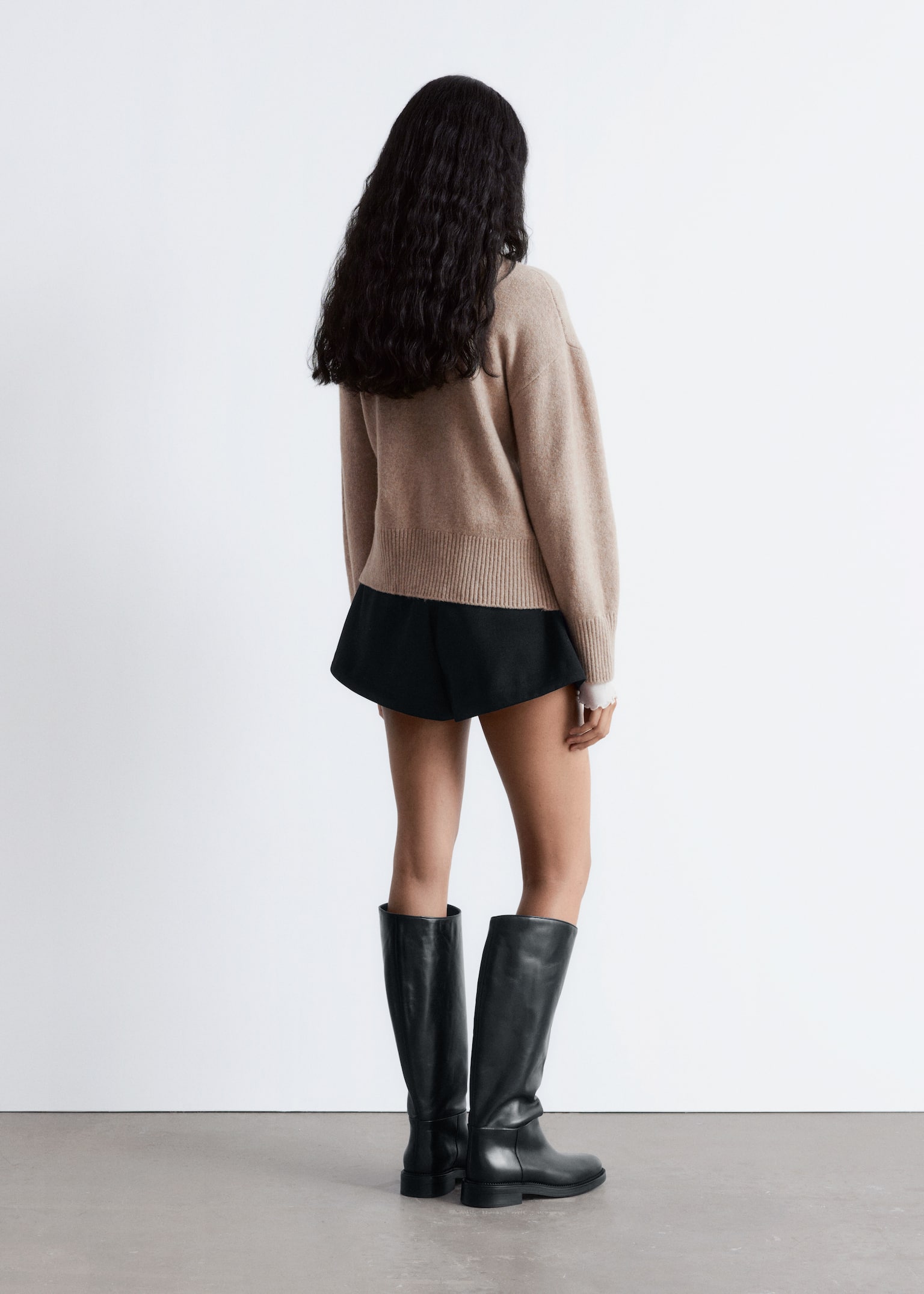 Relaxed Knit Jumper - Mole/Szarobeżowy/Szary melanż/Biały/Ciemnoniebieski/Ciemnoczerwony/Przydymiony róż/Ciemnobrązowy/Liliowy/Czarny/Granatowy/Ciemnoróżowy/Czerwony - 5