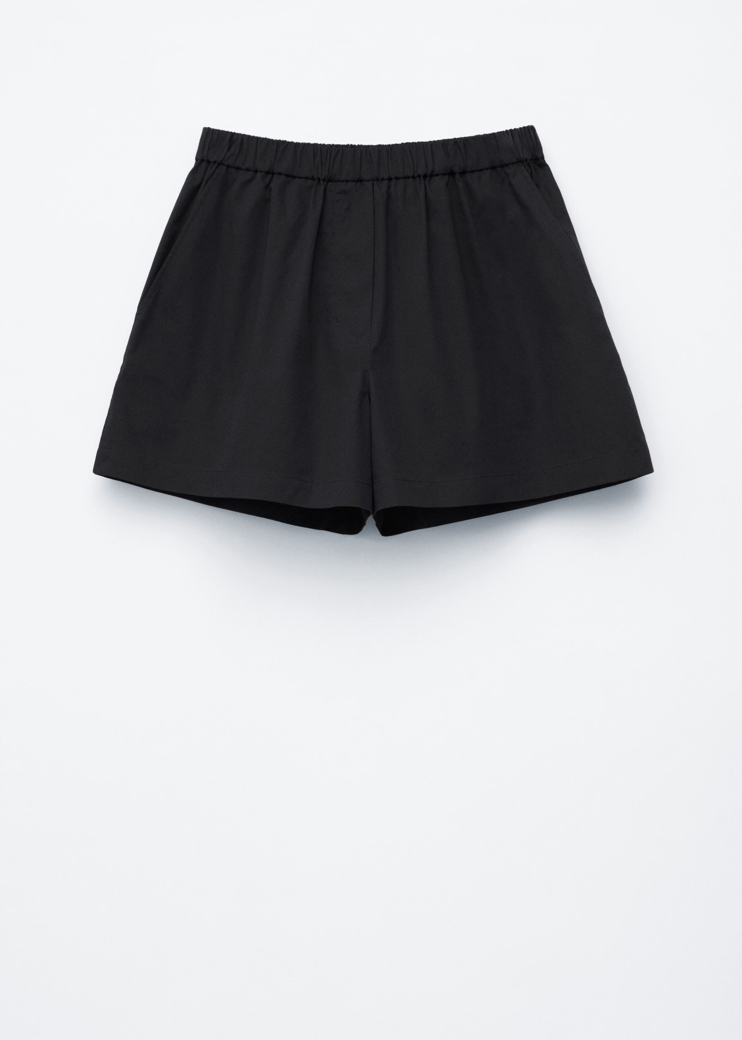 High-Waist Cotton Shorts - White - Still Life