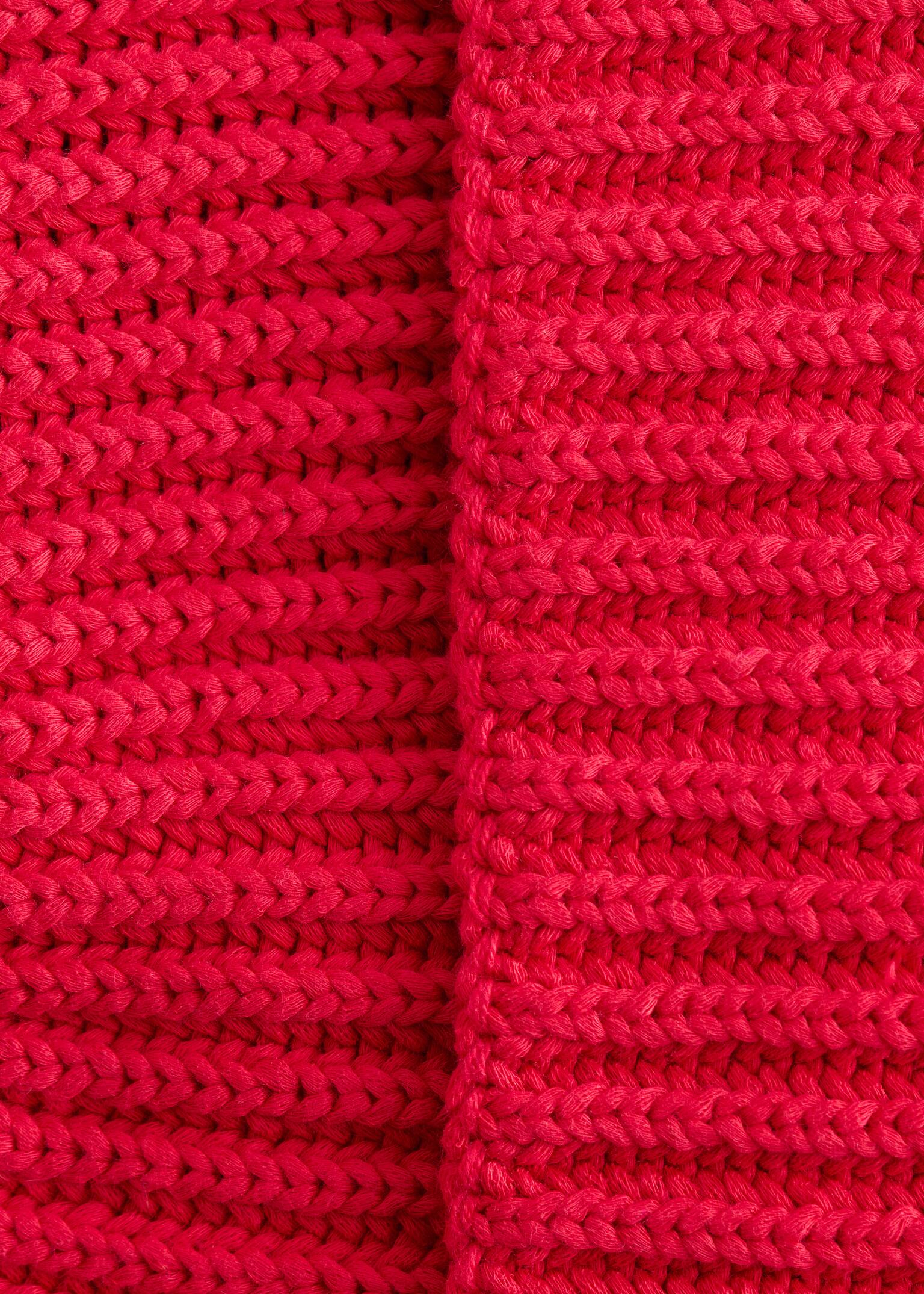 Bavlněná čepice s hedvábnou podšívkou - Červená/Černá - 3