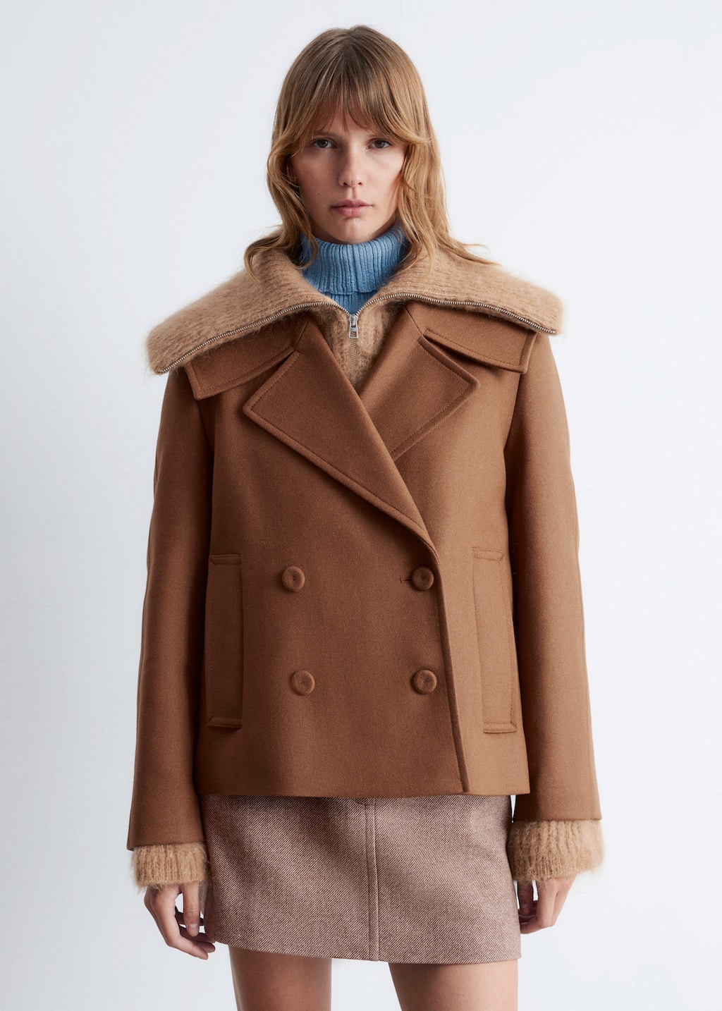 Image of Veste en laine à double boutonnage