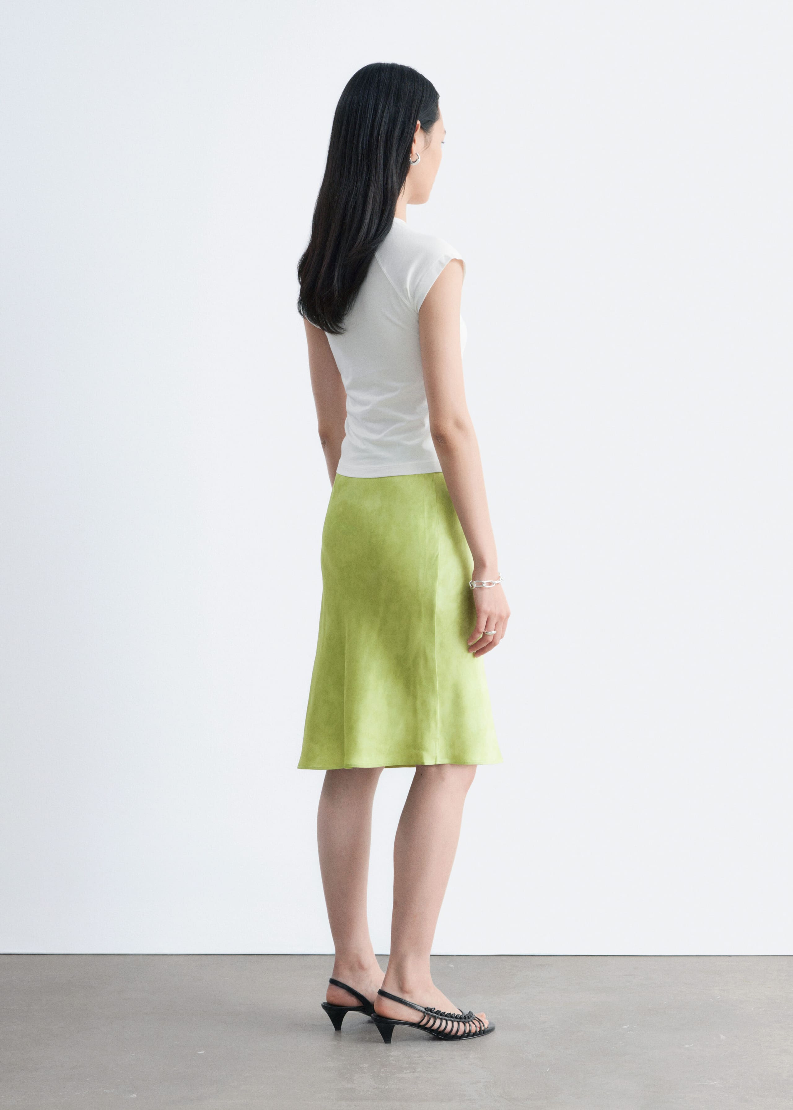 Eng anliegendes Jersey-T-Shirt - Weiß - Lookbook