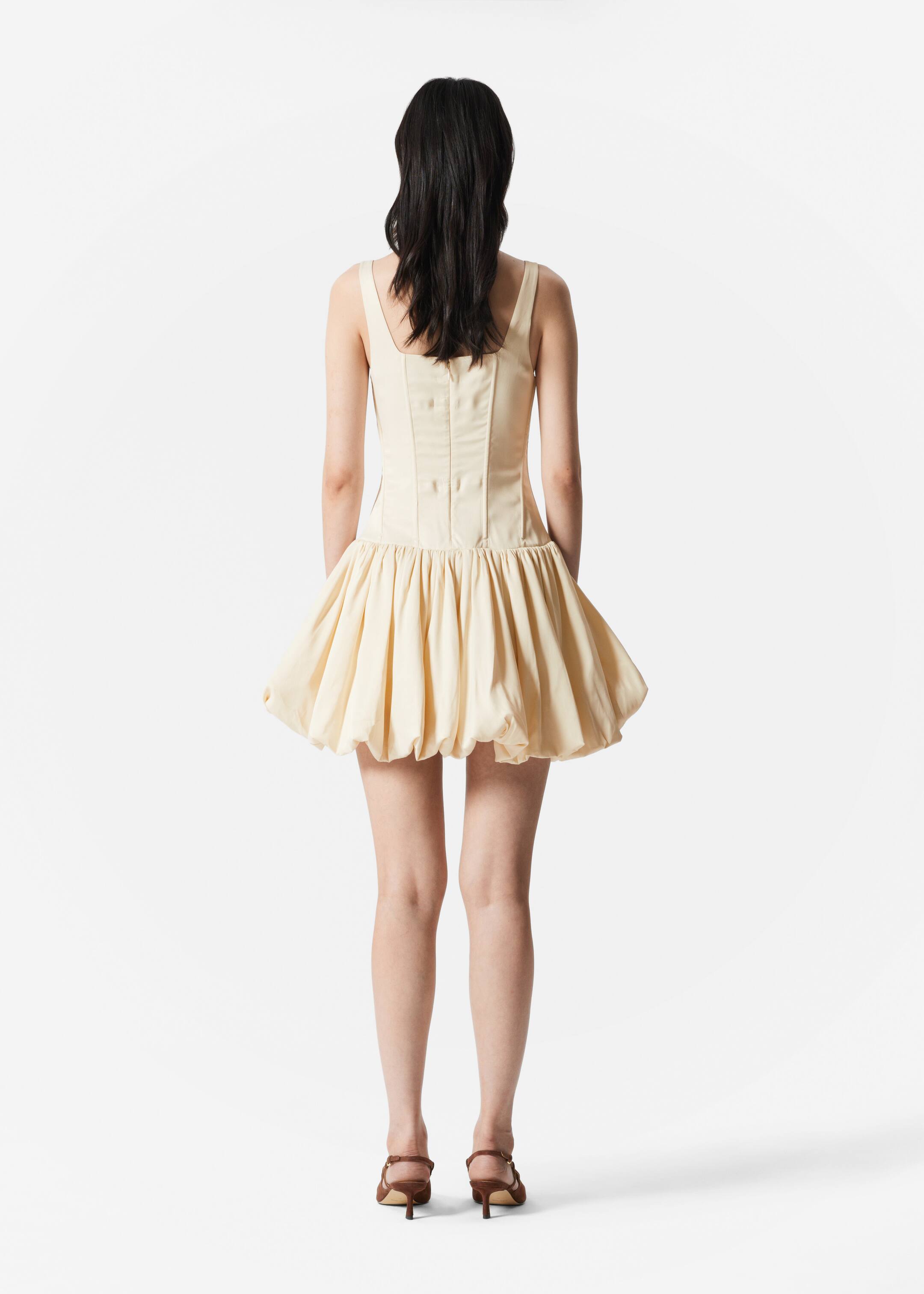 Zobrazit větší obrázek: Corset Bubble Mini Dress - Krémová - ŽENY | H&M CZ 4