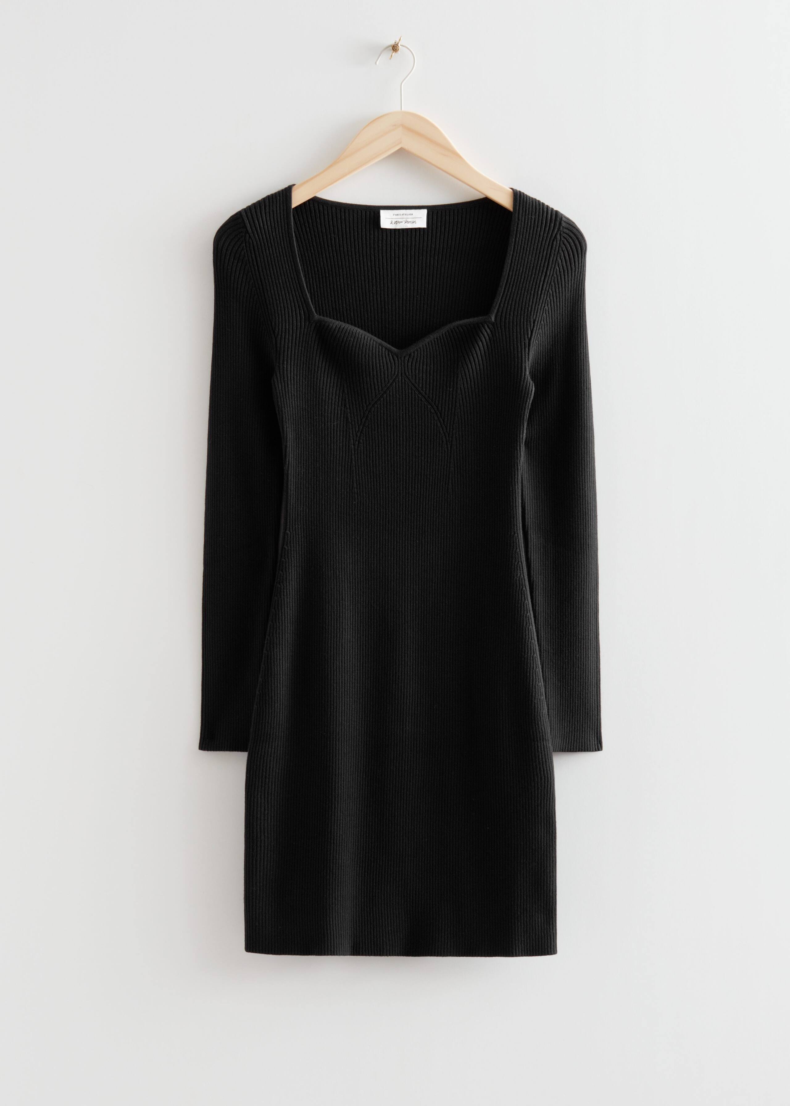 KnittedBustierMidiDress - Black - Natura morta