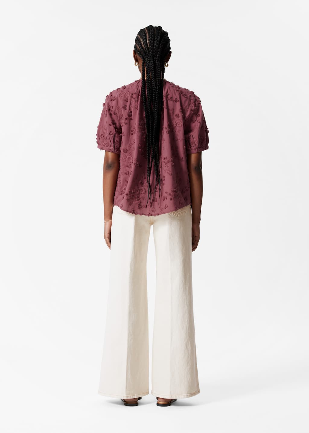 Image of Oversized Puff-Sleeve Blouse