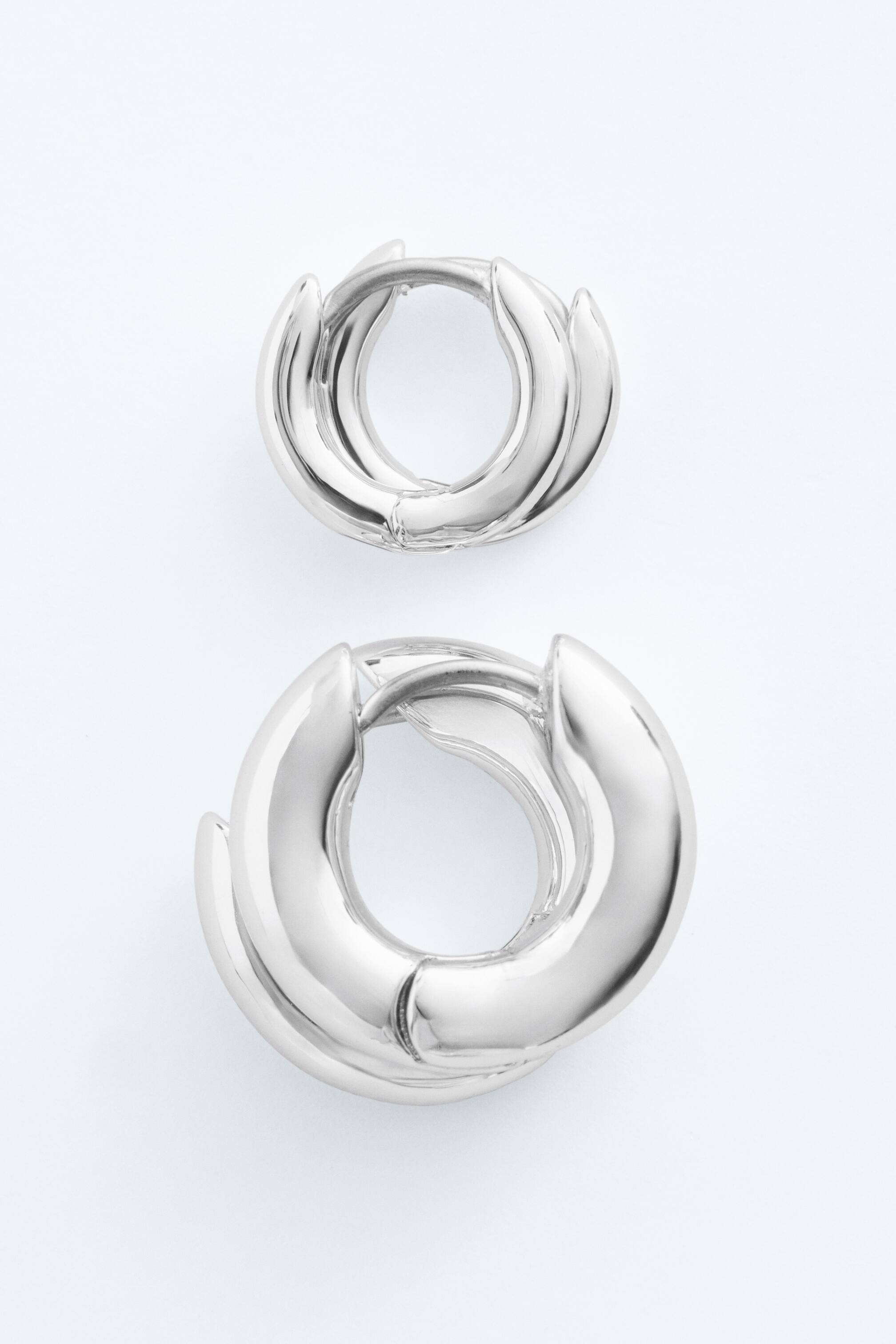 Visa större bild: 2-pack hoops - Silver - DAM | H&M FI 1