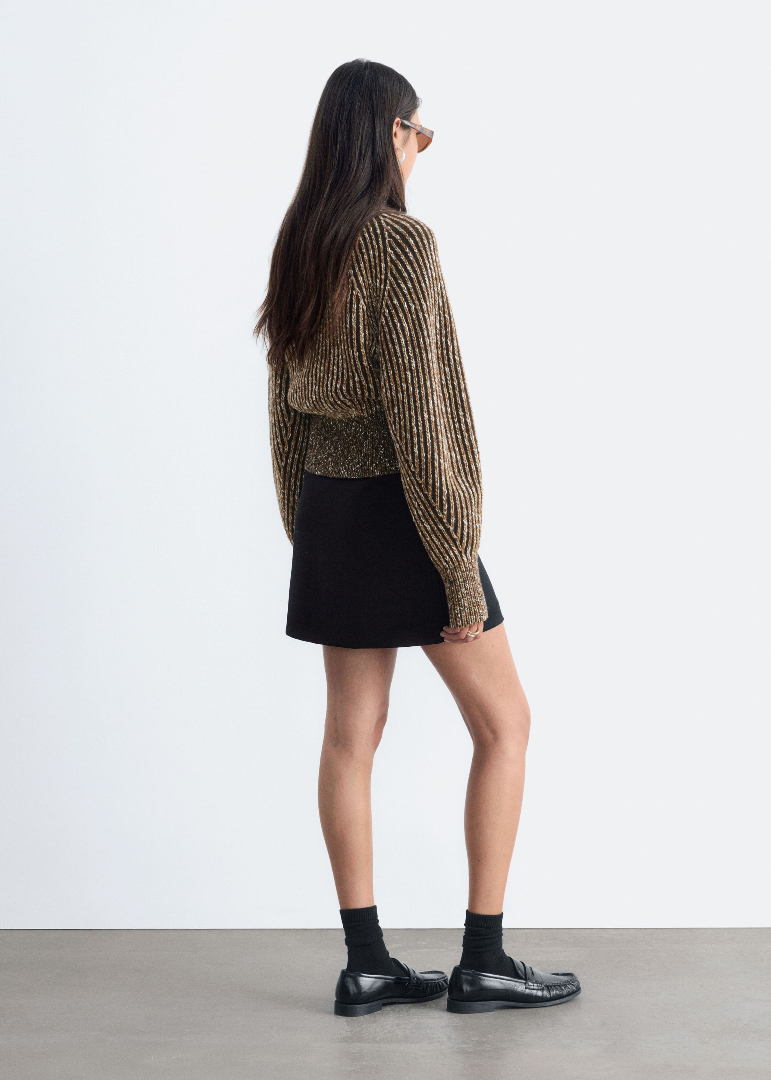 Wool-Cotton Jumper - Brown Melange - Still Life