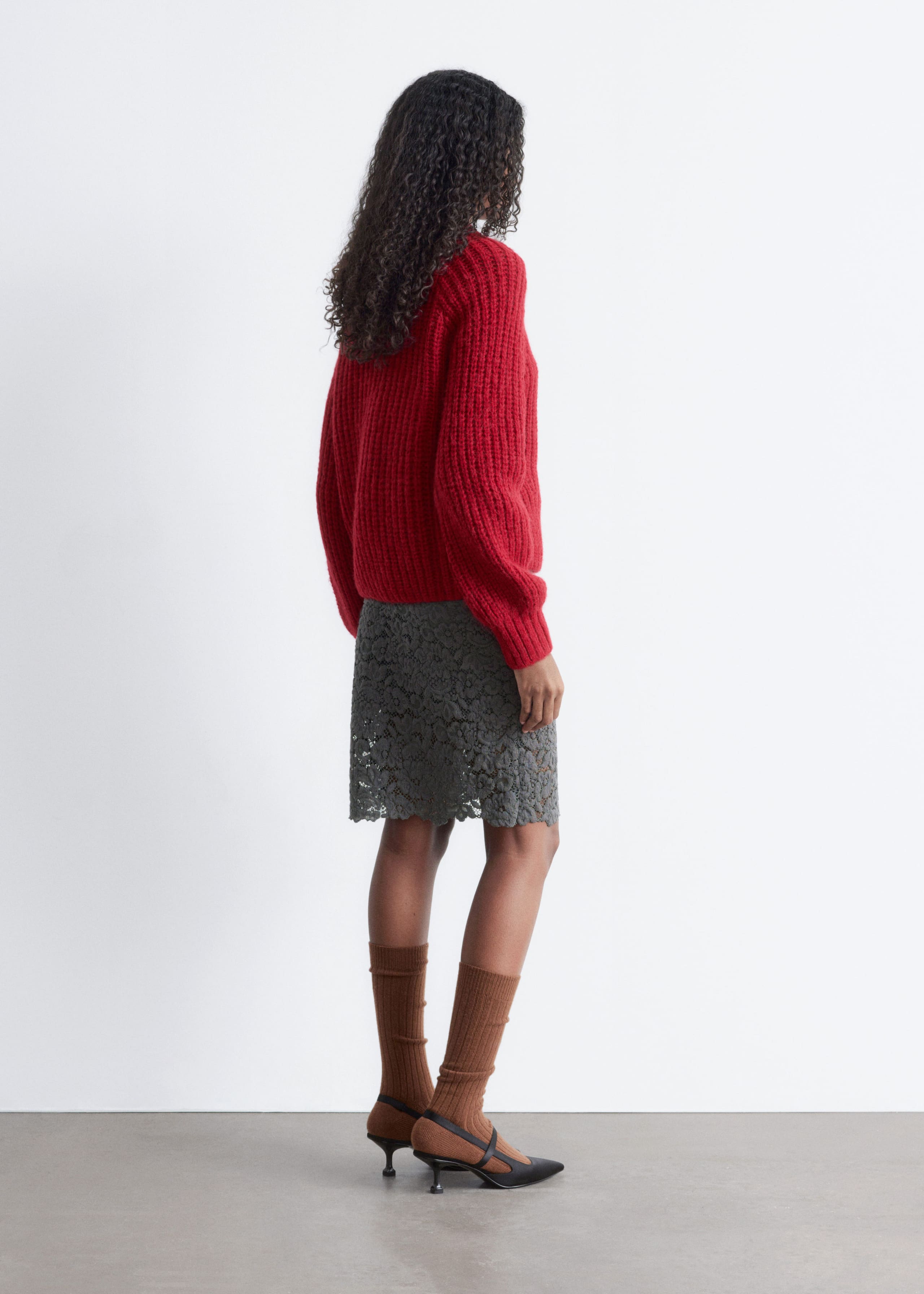 Cárdigan con mangas globo - Amarillo mostaza - Lookbook