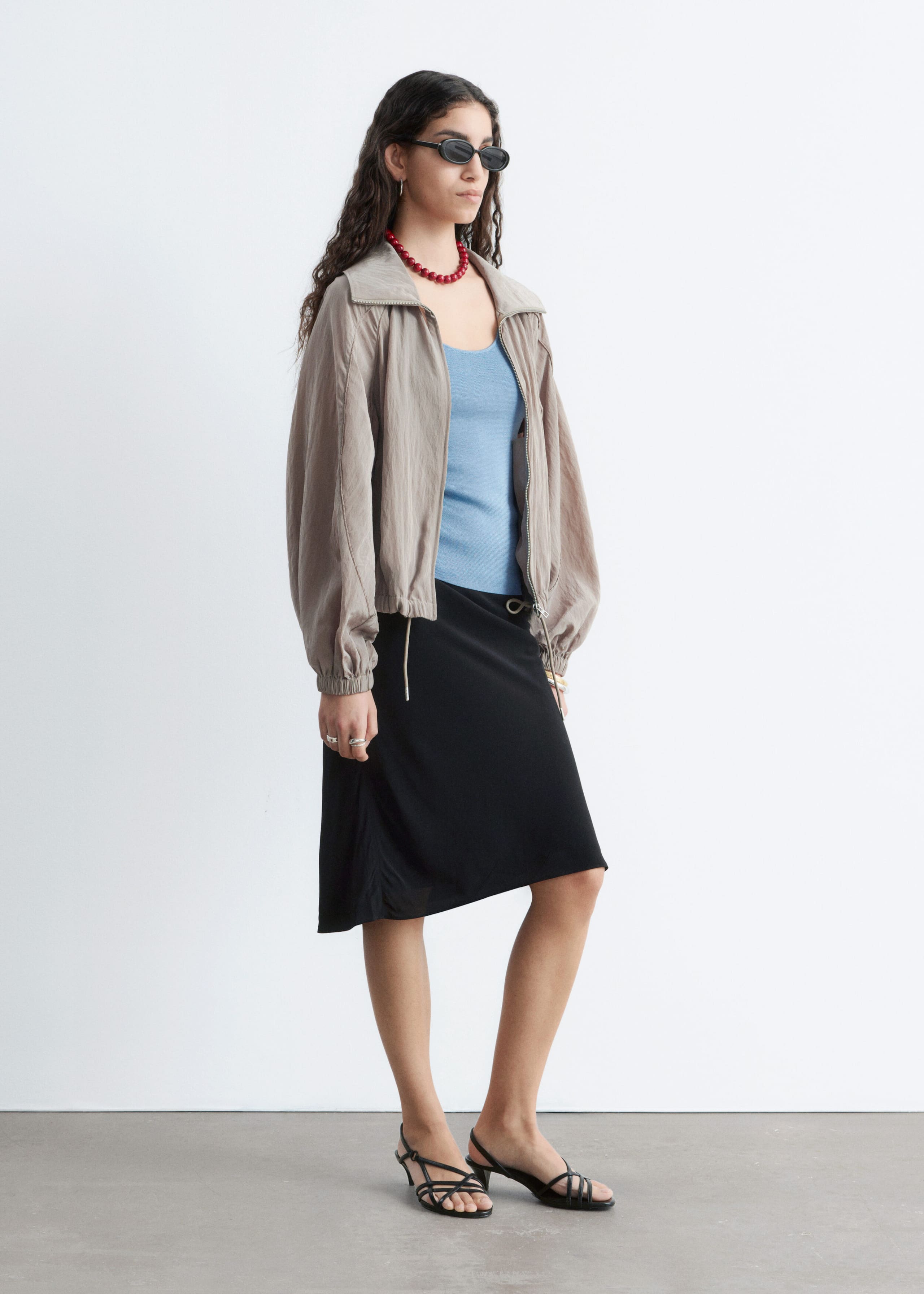 Sporty Viscose-Blend Jacket - Mole - Lookbook
